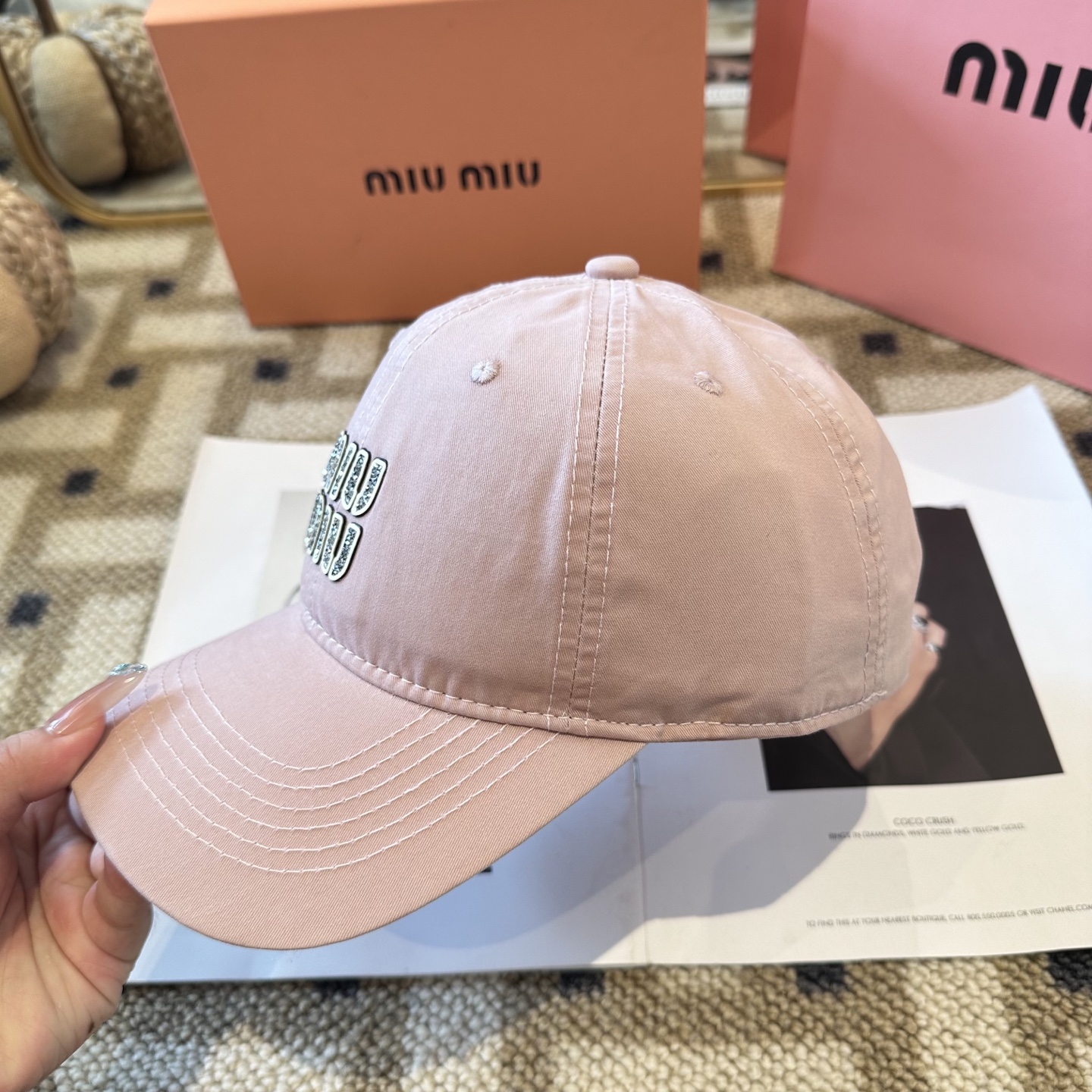 谬谬miumiu 原单 新款棒球帽，正品开模订制，原版做工细致质量超赞！