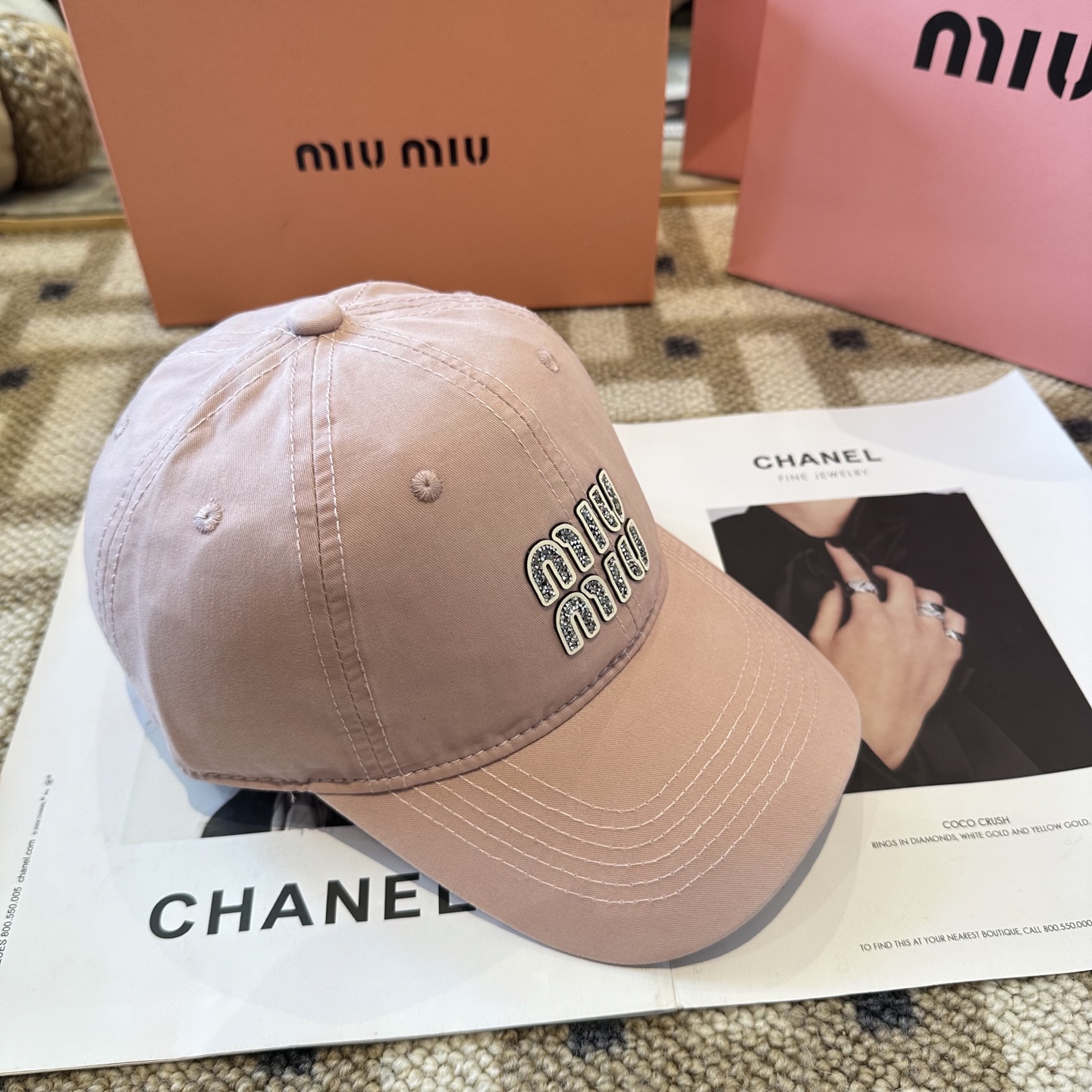 谬谬miumiu 原单 新款棒球帽，正品开模订制，原版做工细致质量超赞！