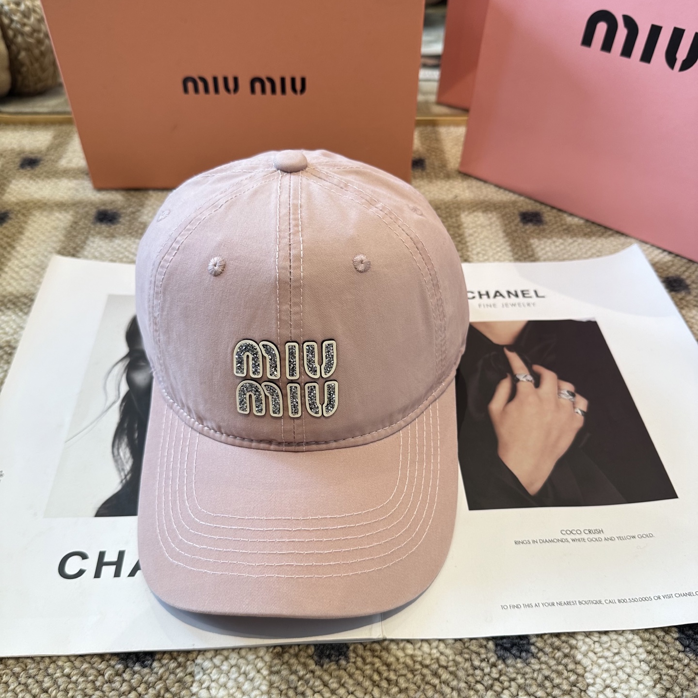 谬谬miumiu 原单 新款棒球帽，正品开模订制，原版做工细致质量超赞！