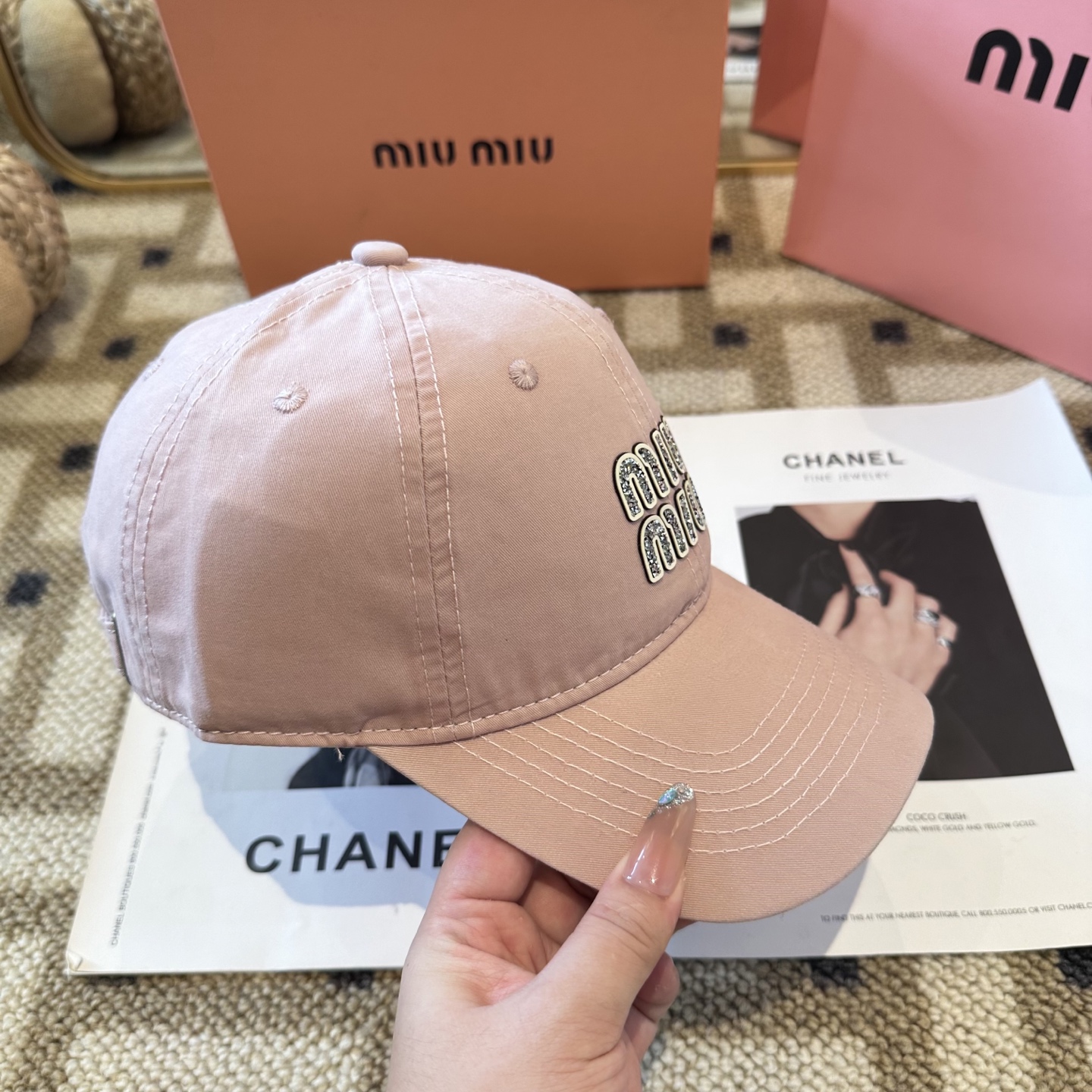 谬谬miumiu 原单 新款棒球帽，正品开模订制，原版做工细致质量超赞！
