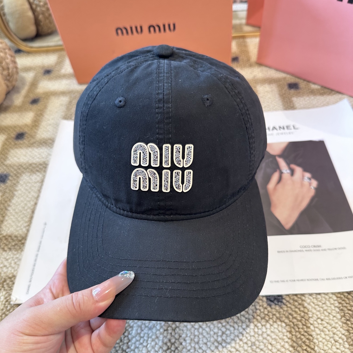 谬谬miumiu 原单 新款棒球帽，正品开模订制，原版做工细致质量超赞！