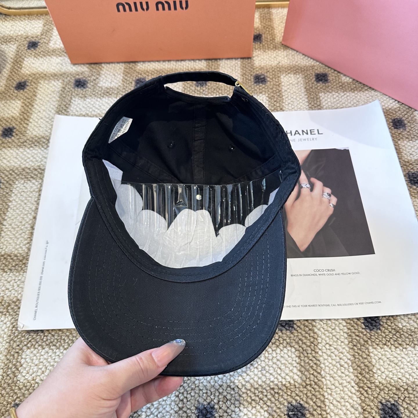 谬谬miumiu 原单 新款棒球帽，正品开模订制，原版做工细致质量超赞！