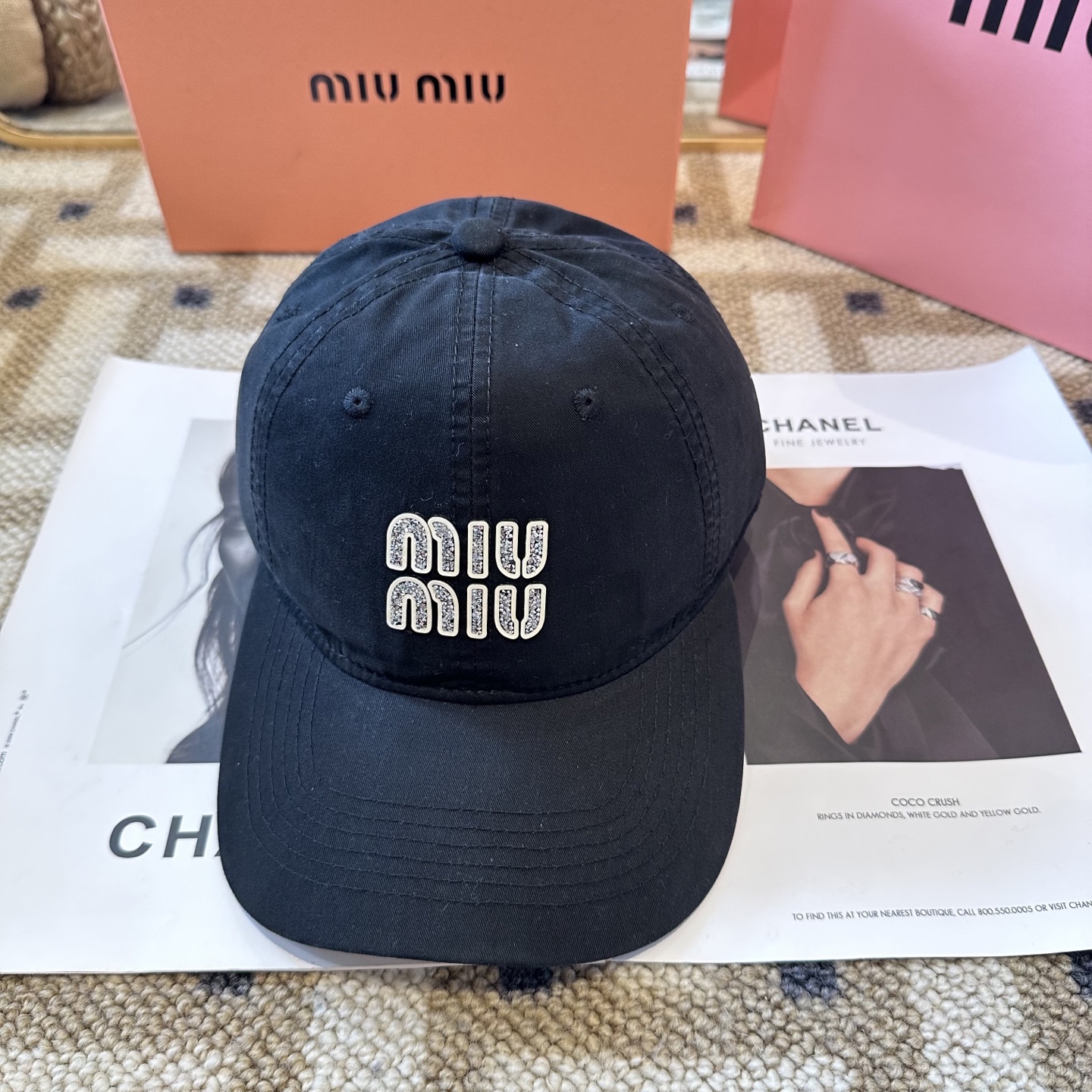 谬谬miumiu 原单 新款棒球帽，正品开模订制，原版做工细致质量超赞！