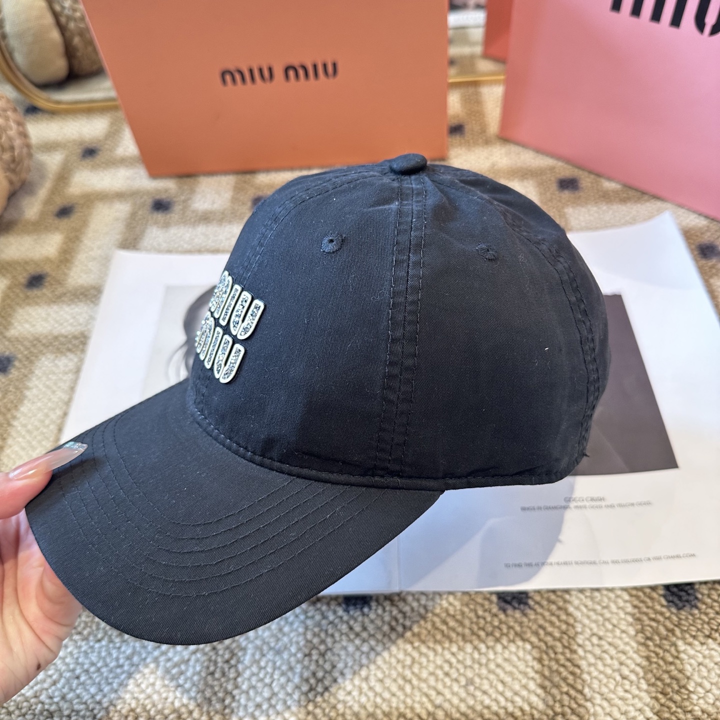 谬谬miumiu 原单 新款棒球帽，正品开模订制，原版做工细致质量超赞！