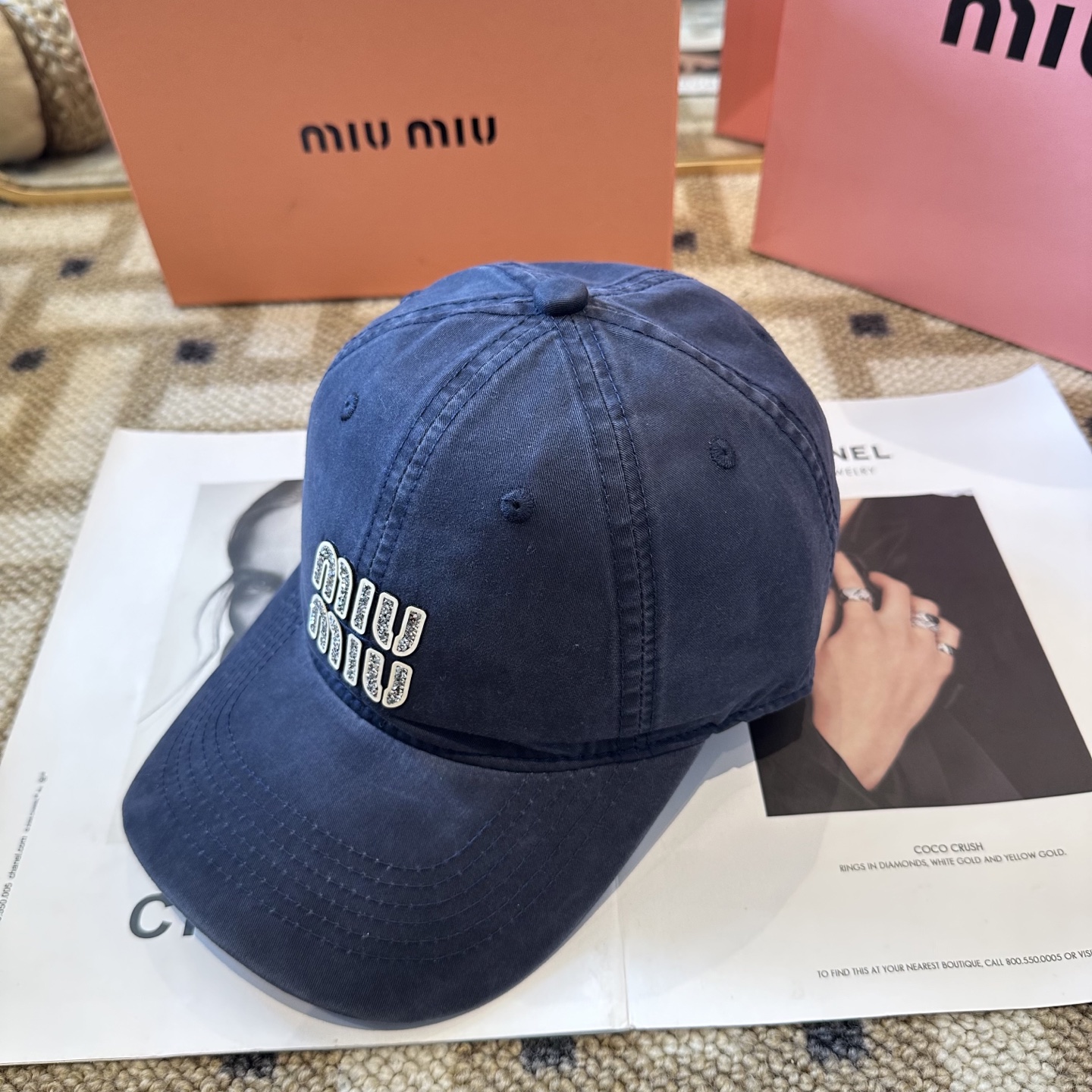 谬谬miumiu 原单 新款棒球帽，正品开模订制，原版做工细致质量超赞！