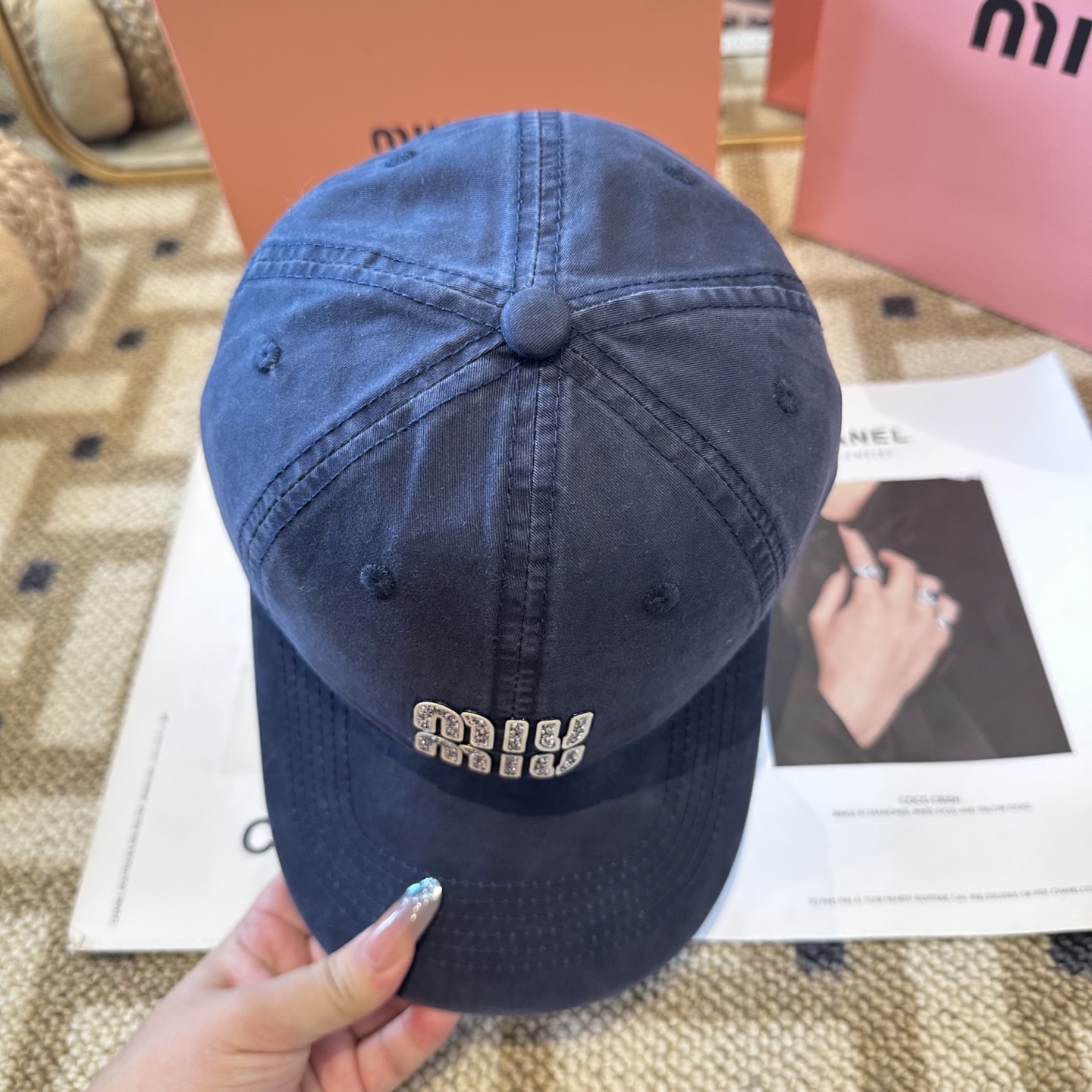 谬谬miumiu 原单 新款棒球帽，正品开模订制，原版做工细致质量超赞！
