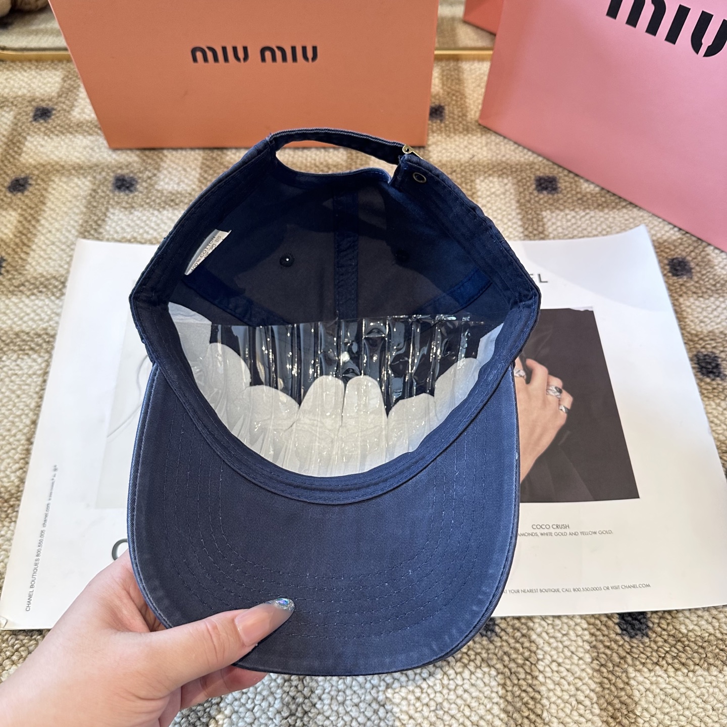 谬谬miumiu 原单 新款棒球帽，正品开模订制，原版做工细致质量超赞！