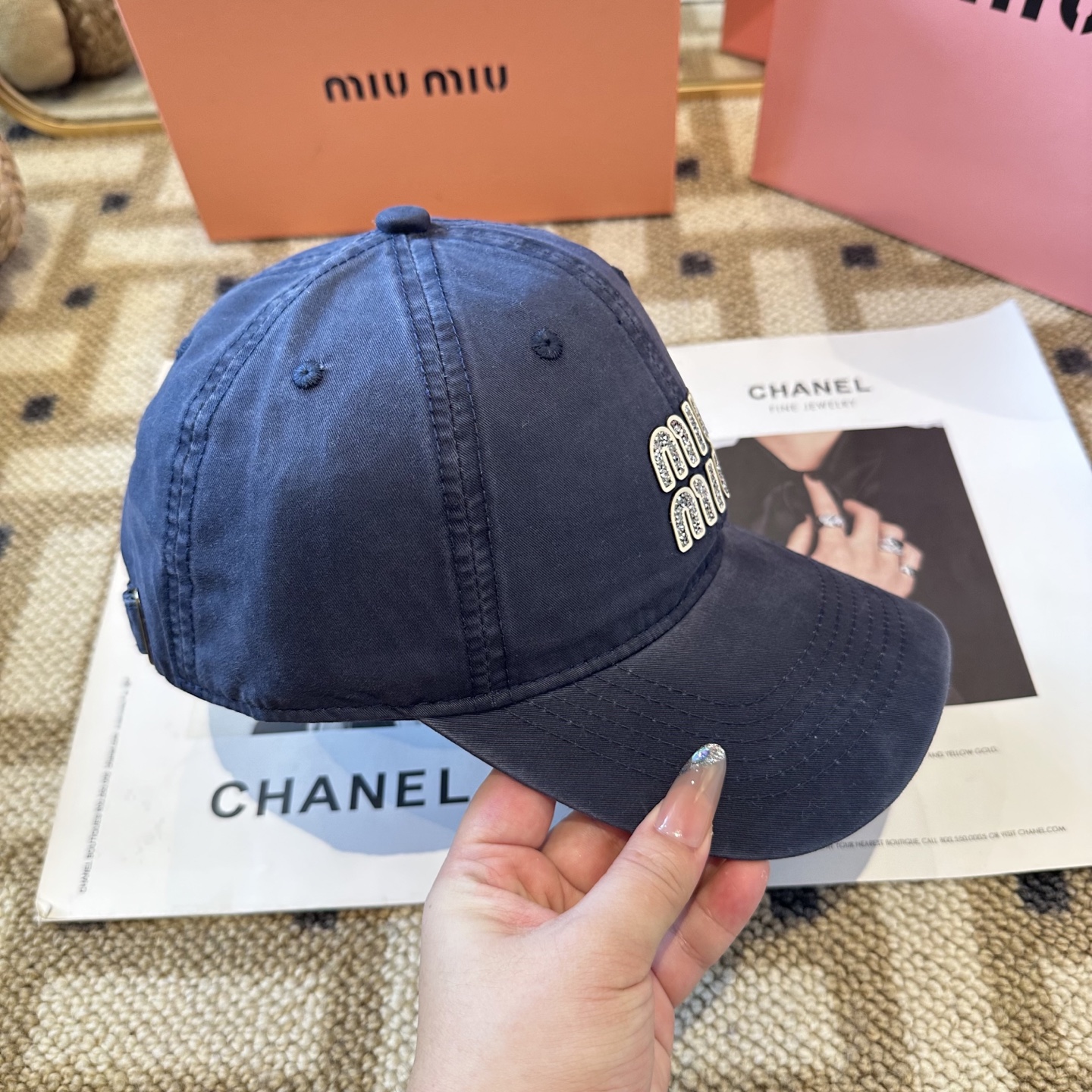 谬谬miumiu 原单 新款棒球帽，正品开模订制，原版做工细致质量超赞！