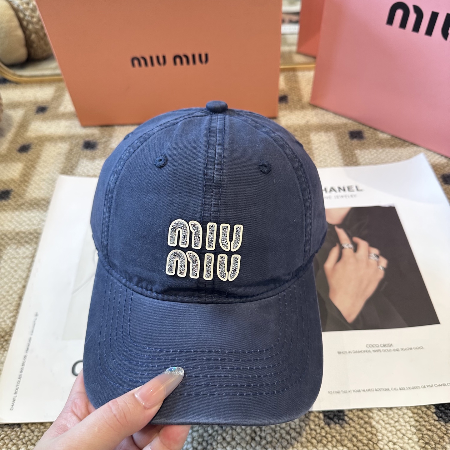 谬谬miumiu 原单 新款棒球帽，正品开模订制，原版做工细致质量超赞！