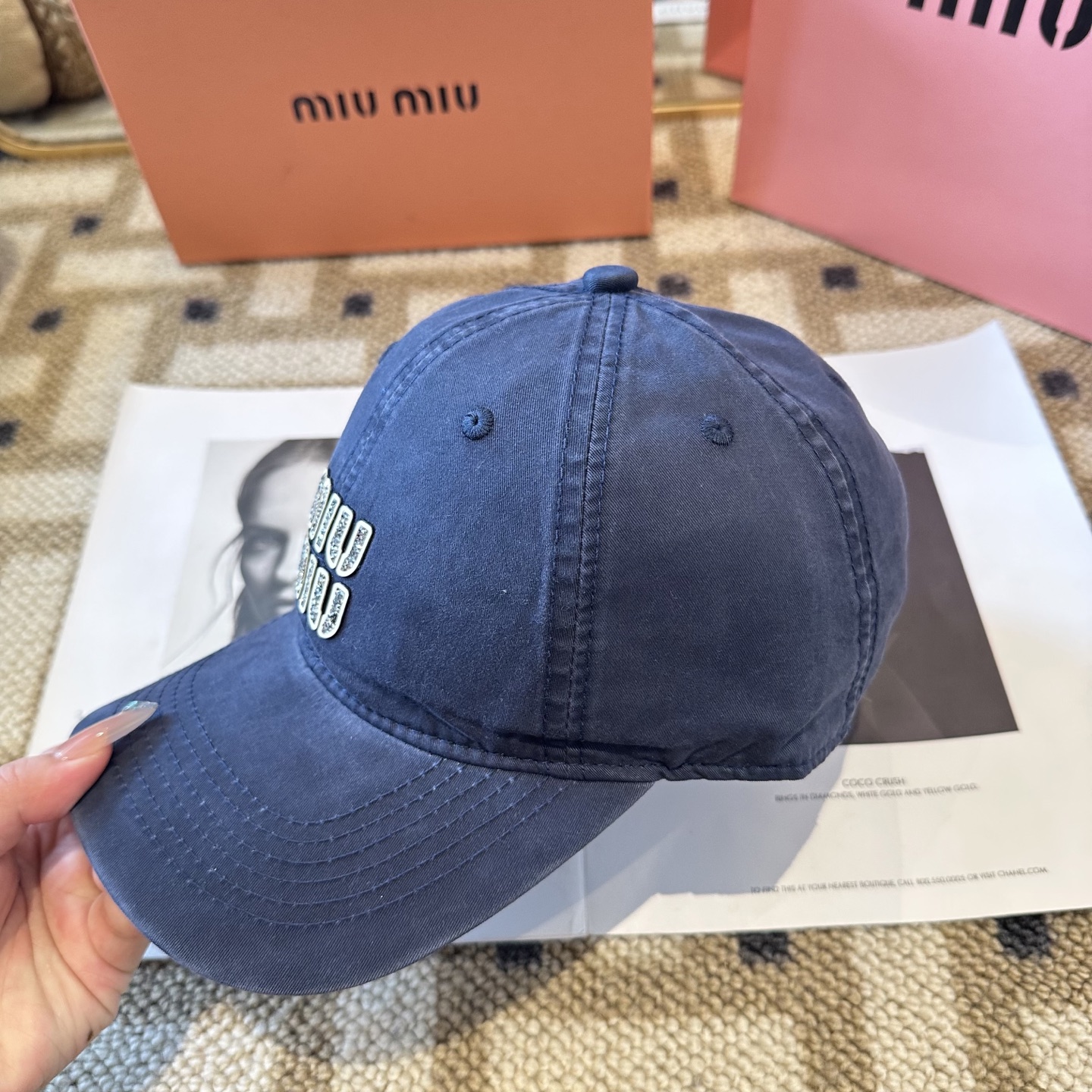 谬谬miumiu 原单 新款棒球帽，正品开模订制，原版做工细致质量超赞！