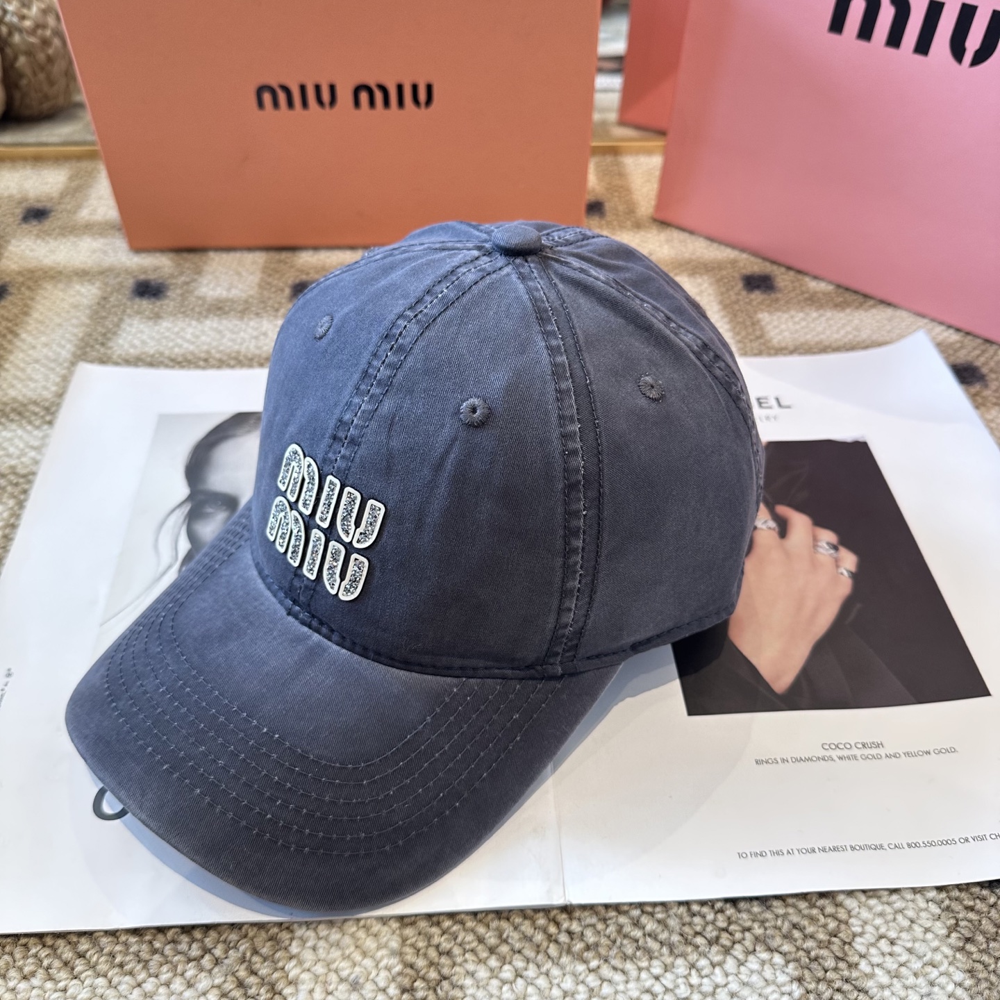 谬谬miumiu 原单 新款棒球帽，正品开模订制，原版做工细致质量超赞！