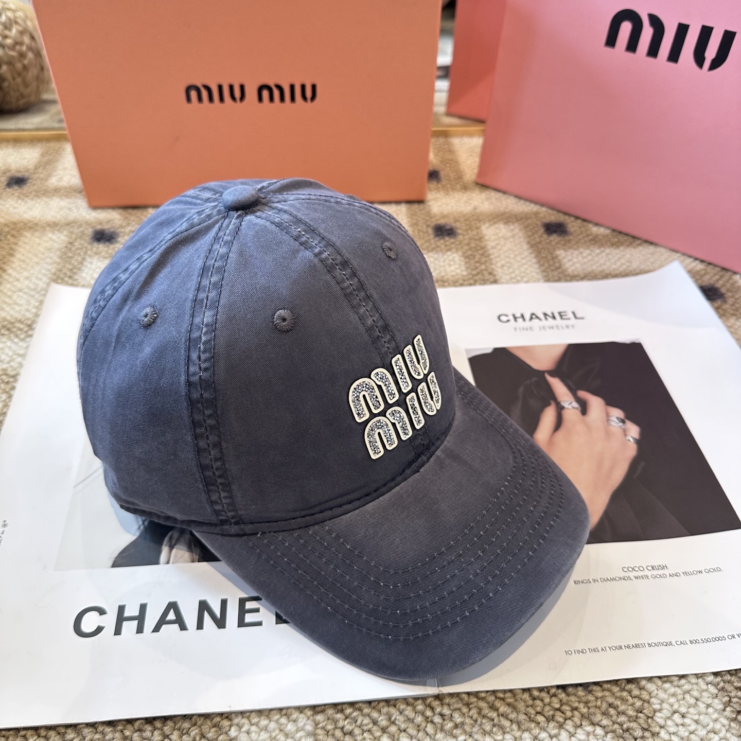 谬谬miumiu 原单 新款棒球帽，正品开模订制，原版做工细致质量超赞！