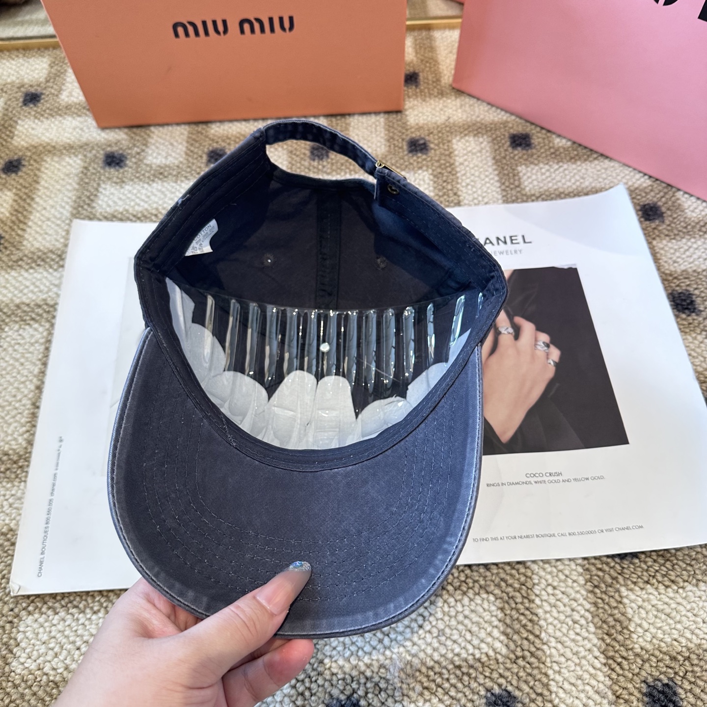 谬谬miumiu 原单 新款棒球帽，正品开模订制，原版做工细致质量超赞！