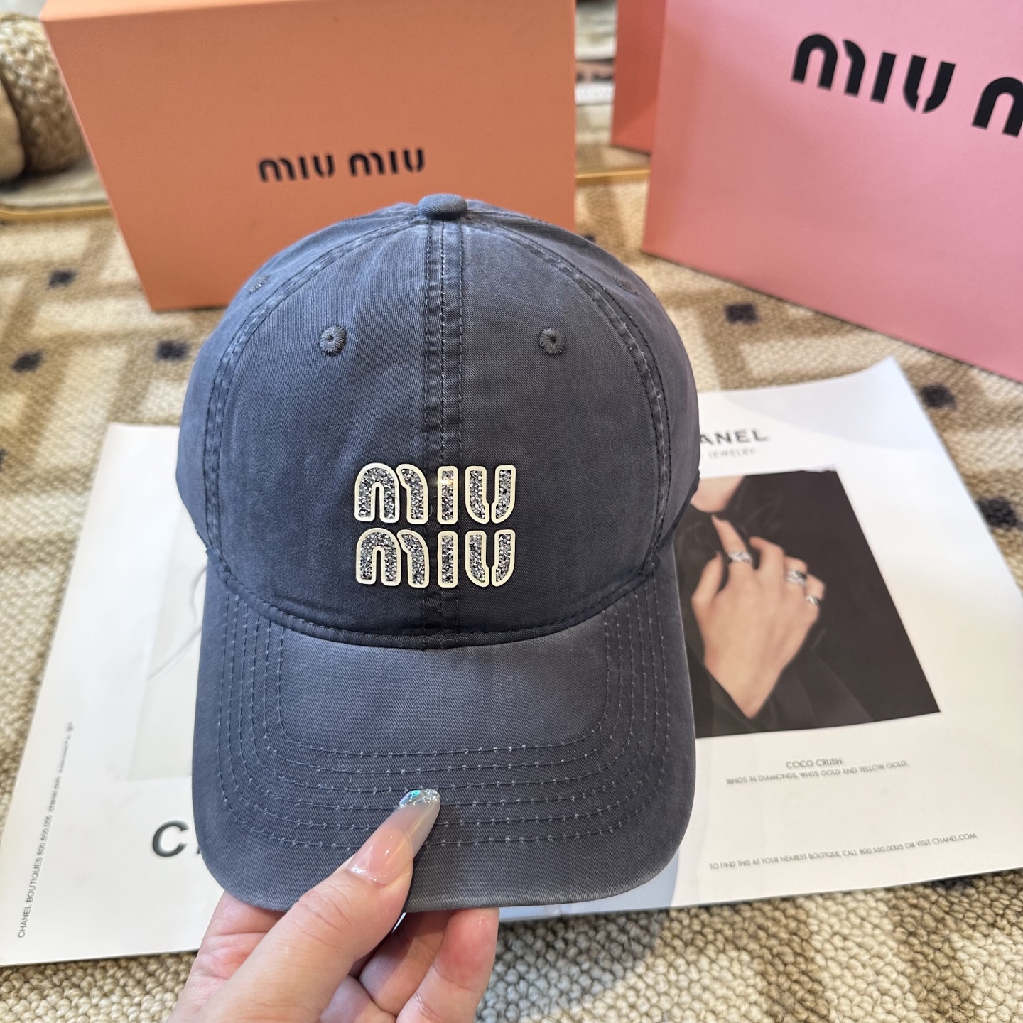 谬谬miumiu 原单 新款棒球帽，正品开模订制，原版做工细致质量超赞！