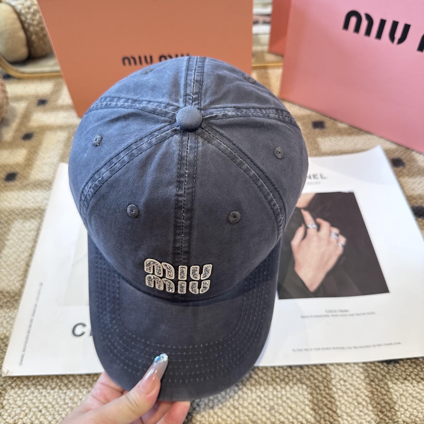 谬谬miumiu 原单 新款棒球帽，正品开模订制，原版做工细致质量超赞！