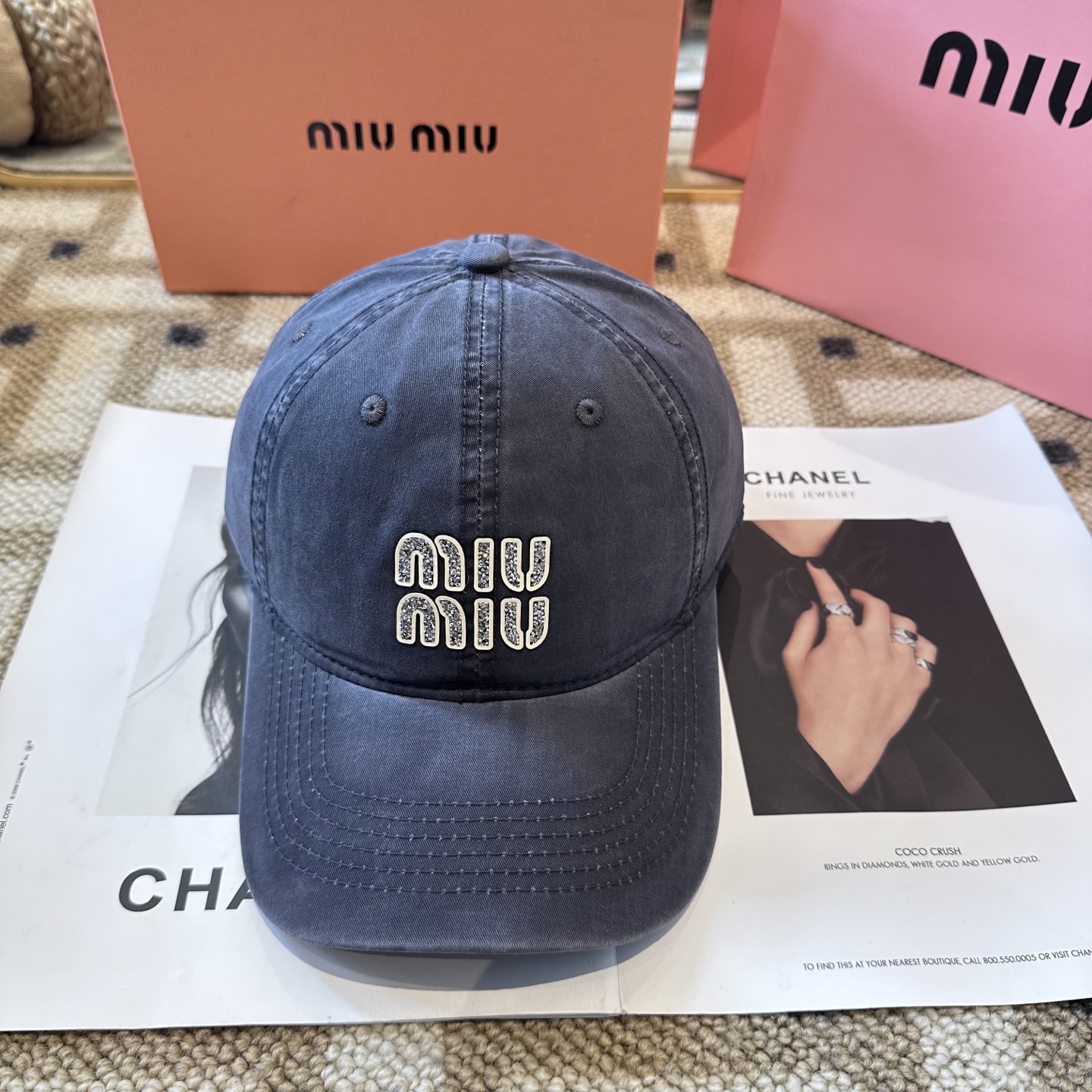谬谬miumiu 原单 新款棒球帽，正品开模订制，原版做工细致质量超赞！