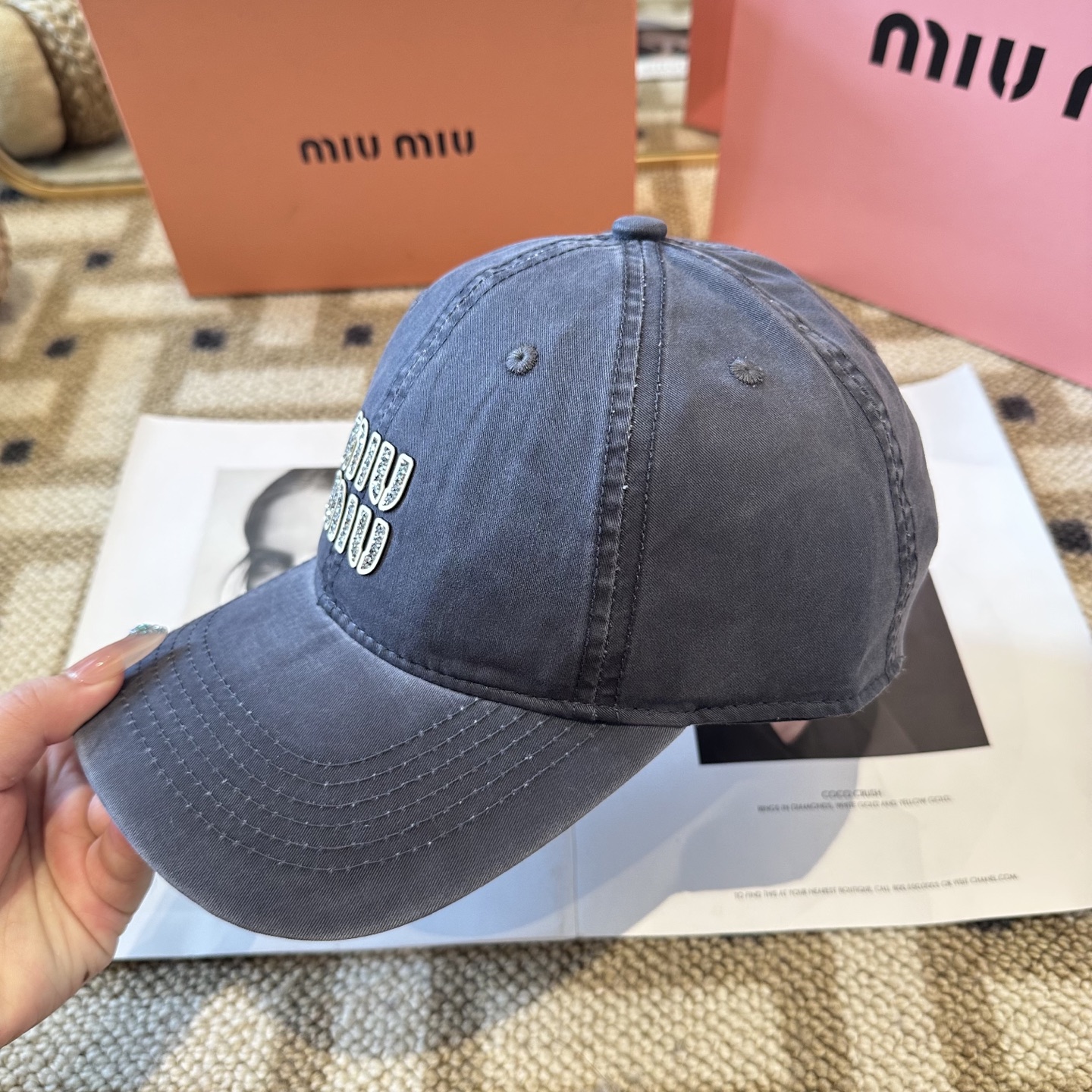 谬谬miumiu 原单 新款棒球帽，正品开模订制，原版做工细致质量超赞！