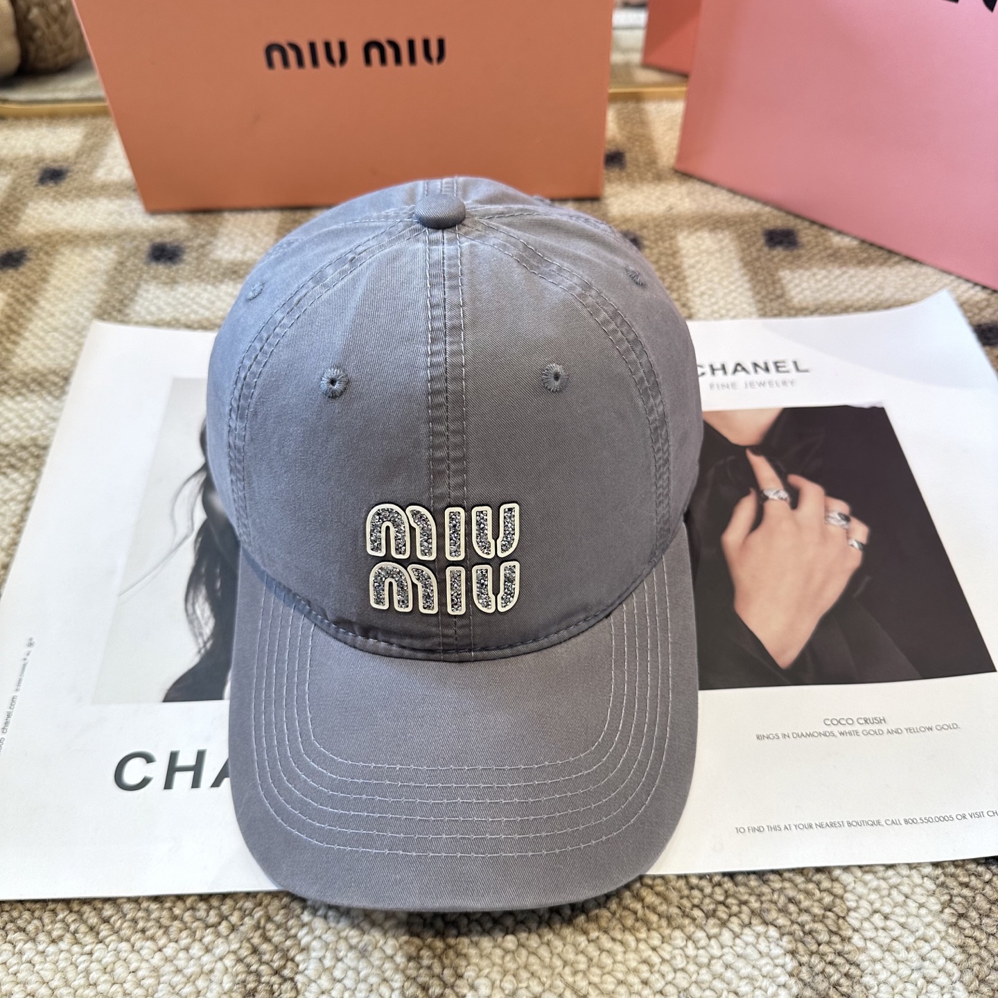 谬谬miumiu 原单 新款棒球帽，正品开模订制，原版做工细致质量超赞！