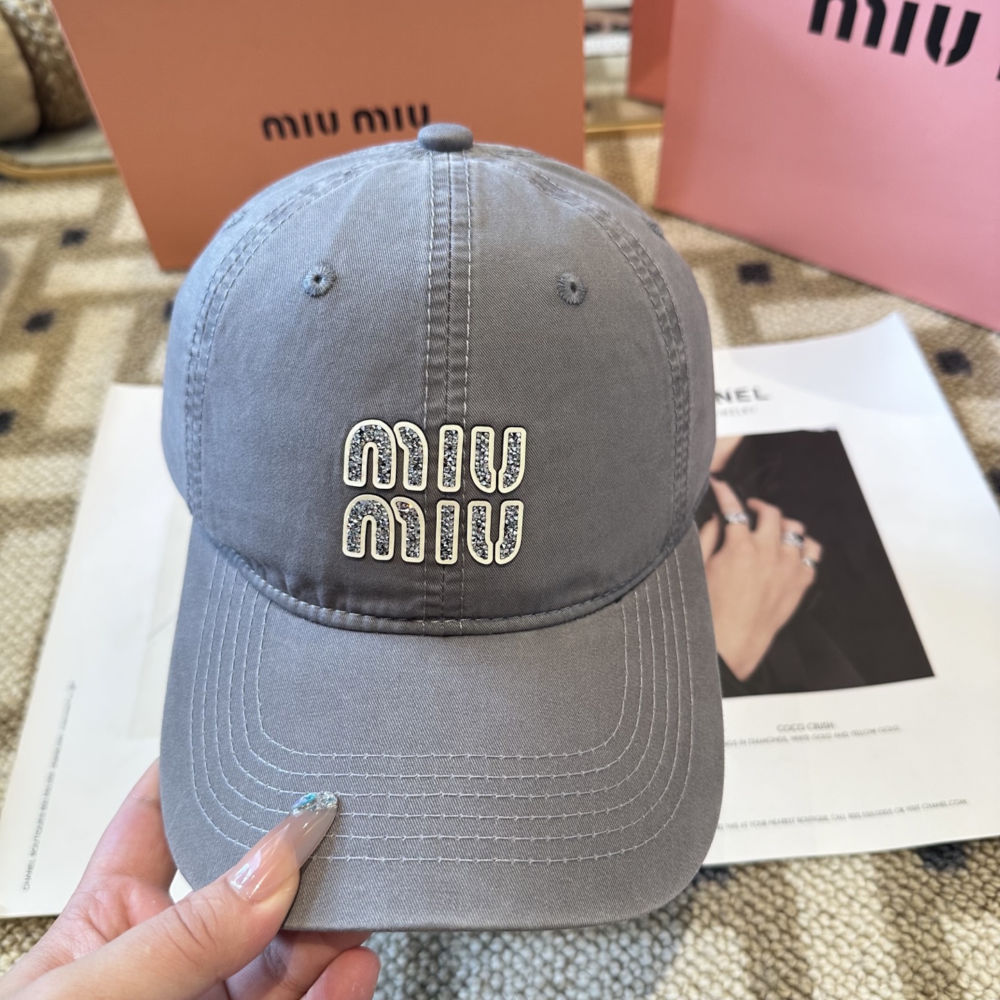 谬谬miumiu 原单 新款棒球帽，正品开模订制，原版做工细致质量超赞！