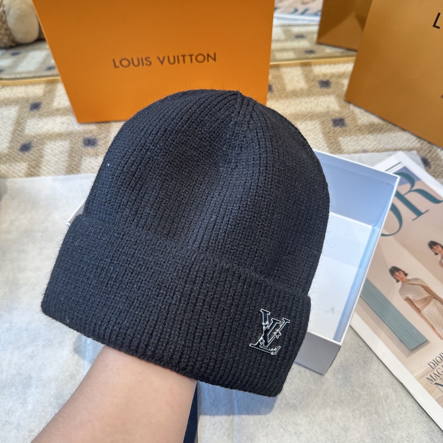 P63 Lv路易威登专柜货，针织毛线帽，男女同款 正品开模