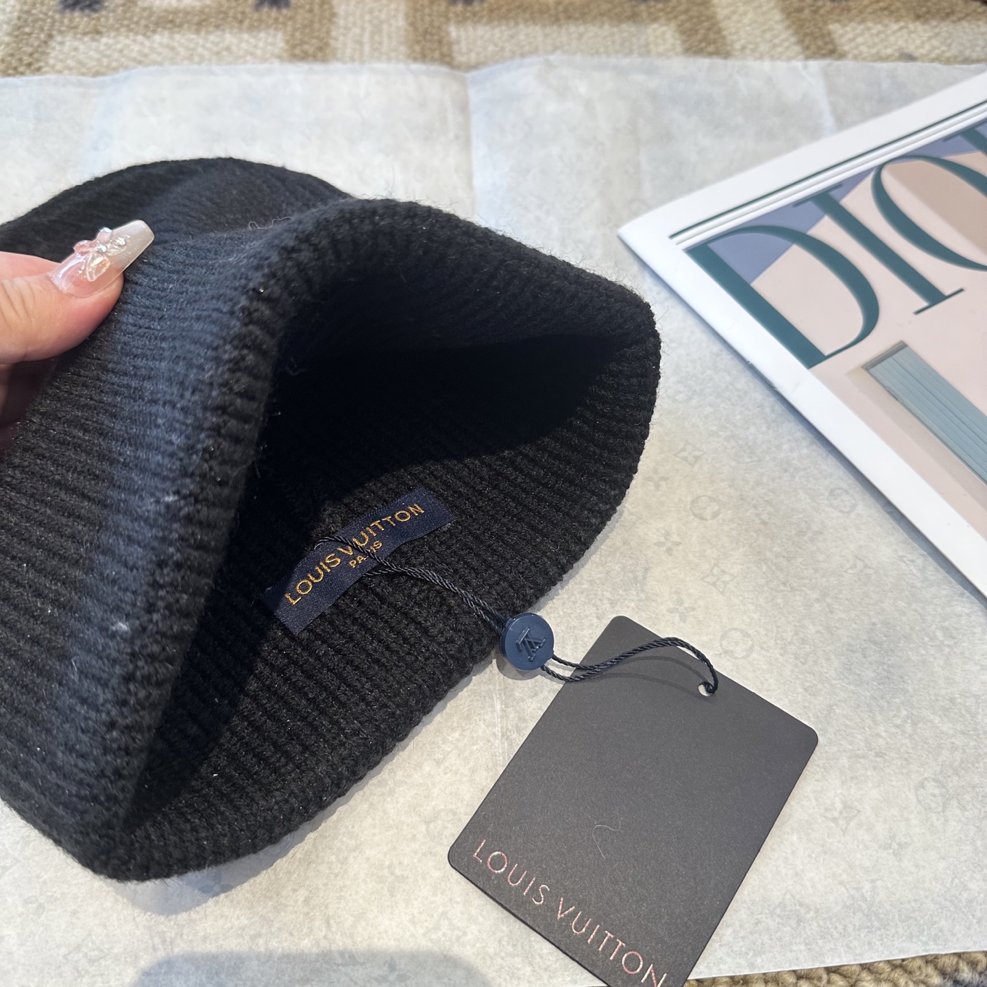P63 Lv路易威登专柜货，针织毛线帽，男女同款 正品开模