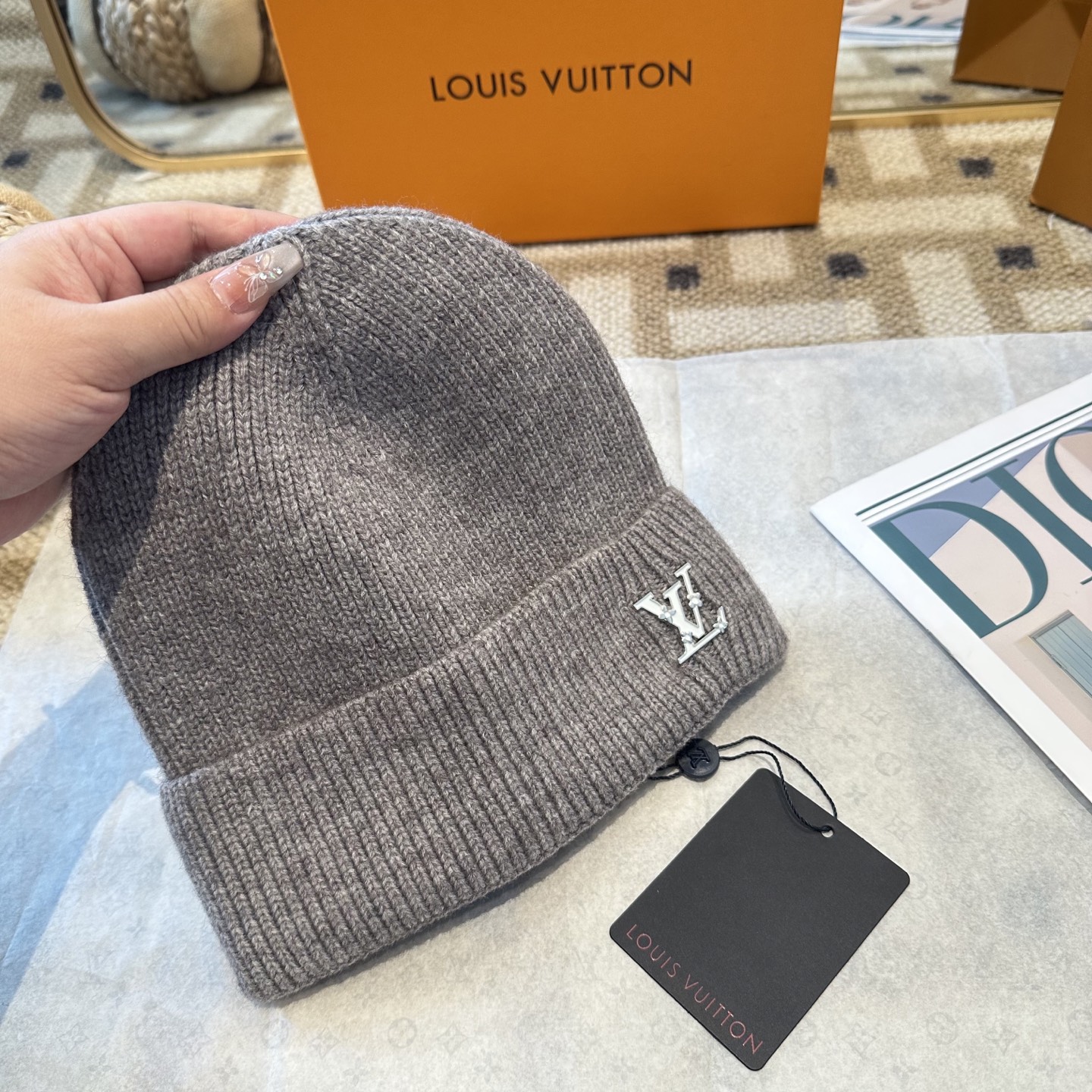 P63 Lv路易威登专柜货，针织毛线帽，男女同款 正品开模