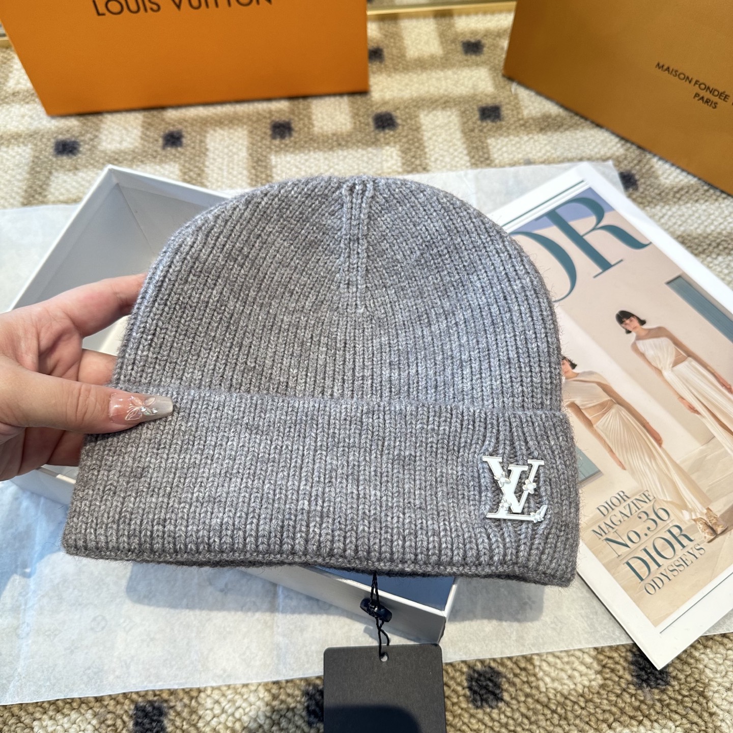 P63 Lv路易威登专柜货，针织毛线帽，男女同款 正品开模