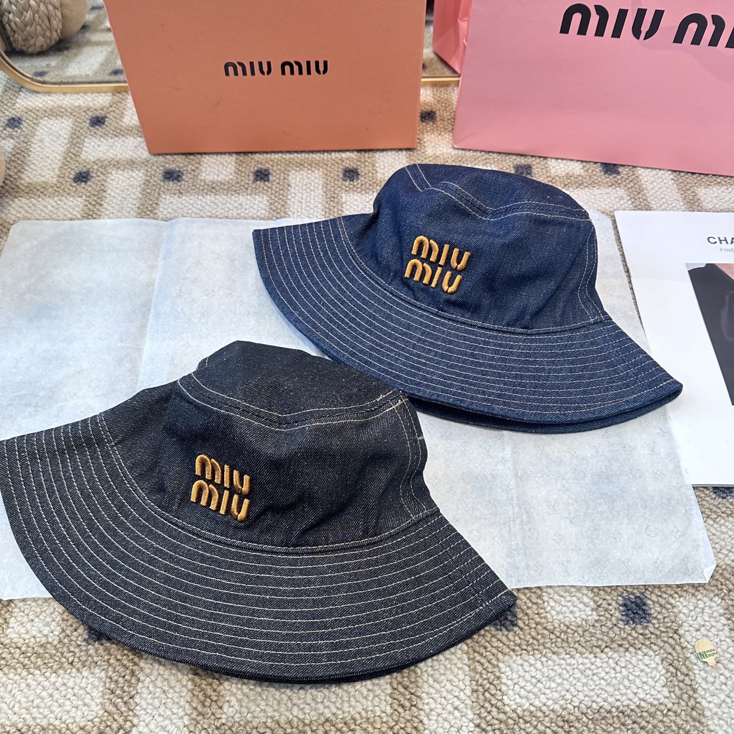 Miu Miu miumiu双面渔夫帽 开模定制，头围57cm男女通用