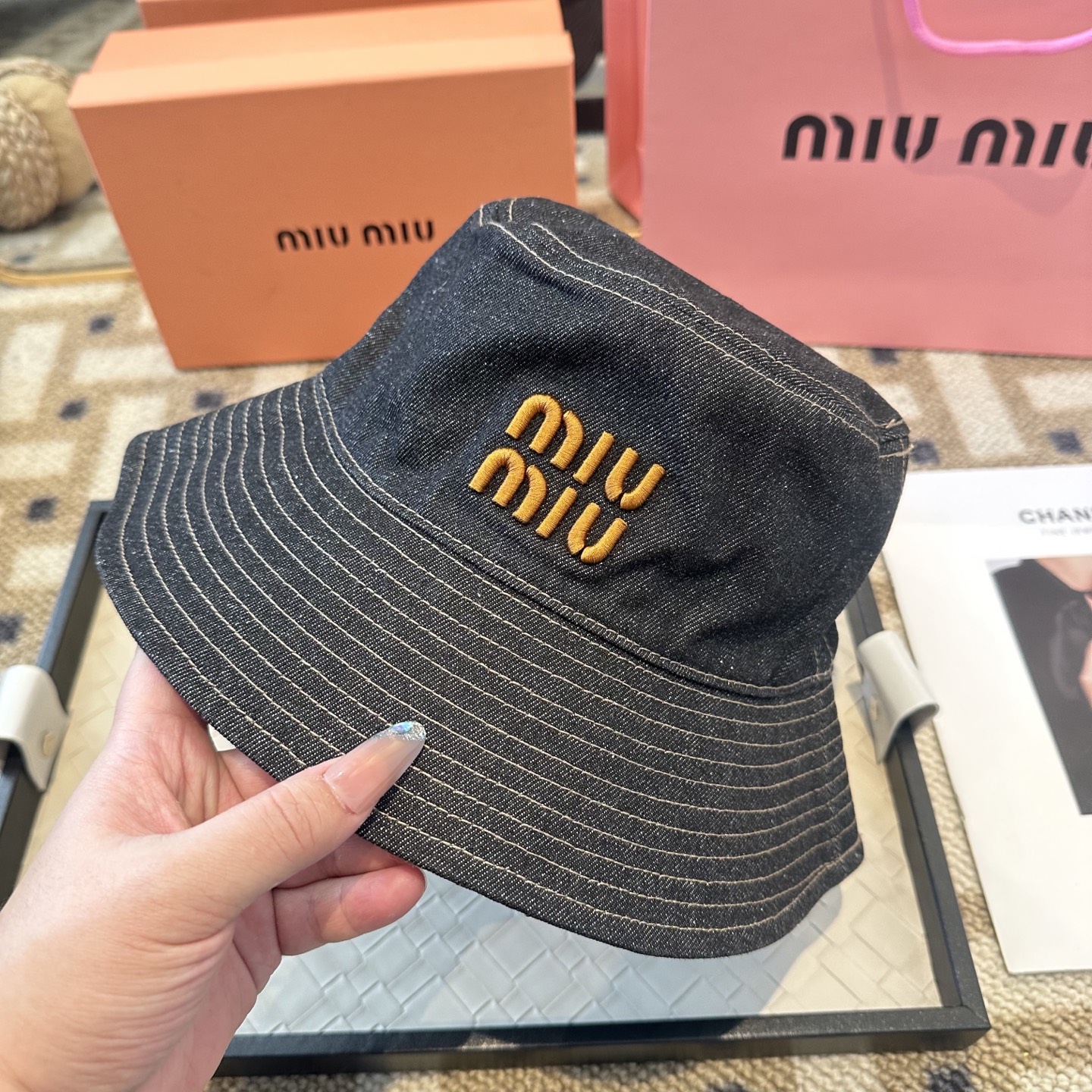 Miu Miu miumiu双面渔夫帽 开模定制，头围57cm男女通用