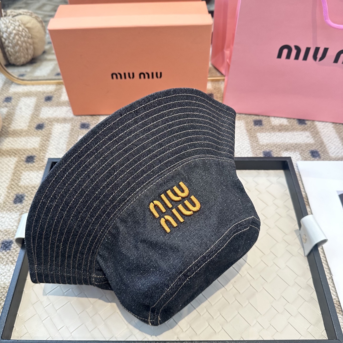 Miu Miu miumiu双面渔夫帽 开模定制，头围57cm男女通用