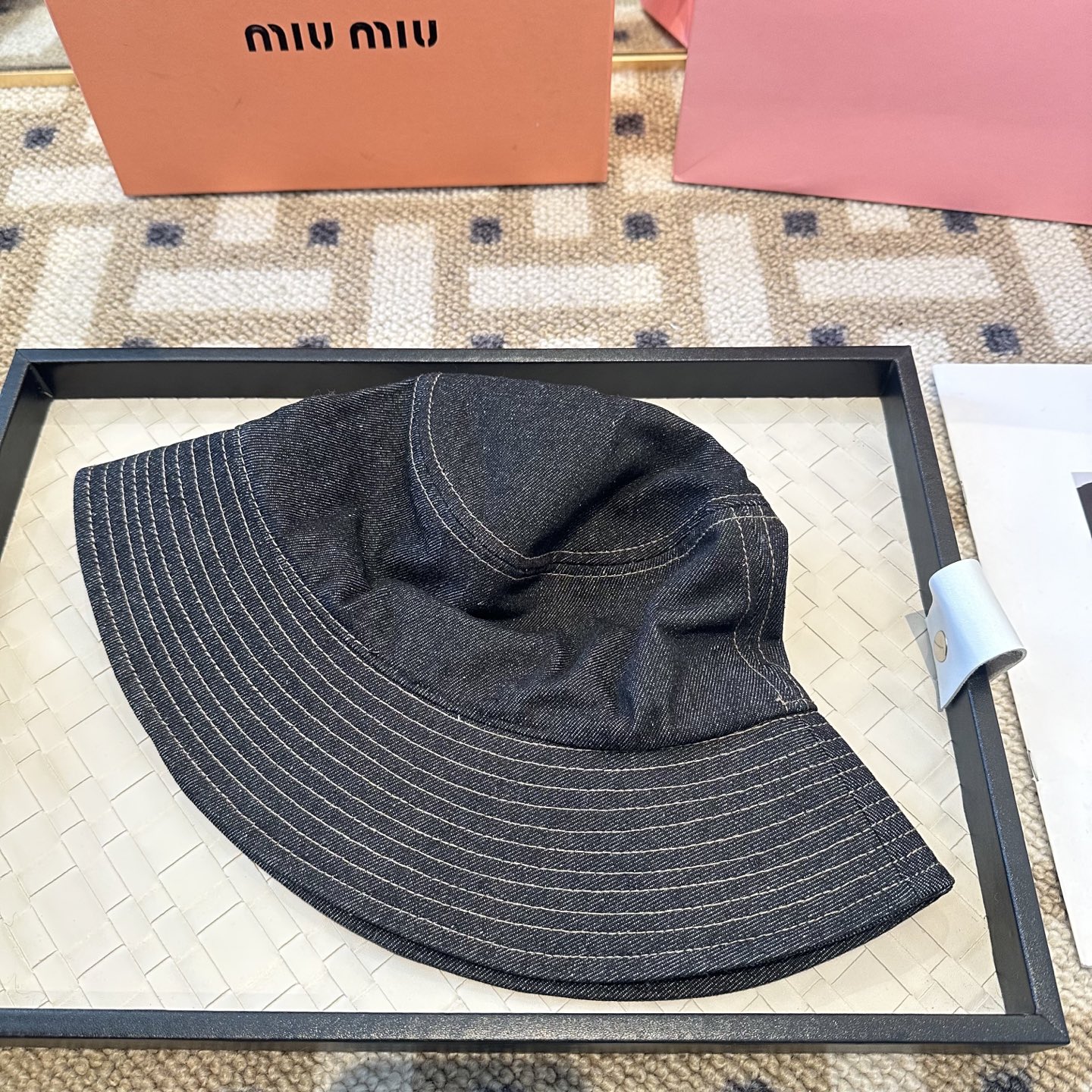 Miu Miu miumiu双面渔夫帽 开模定制，头围57cm男女通用