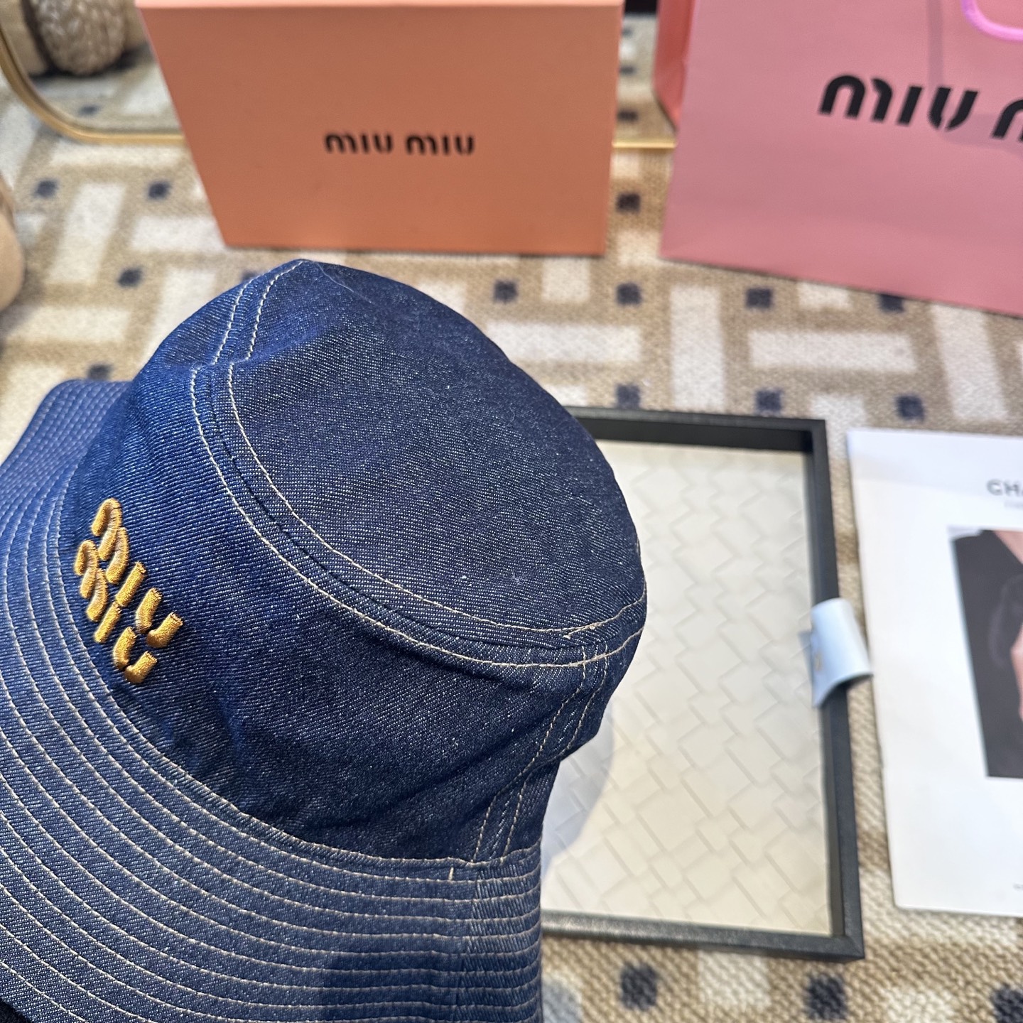 Miu Miu miumiu双面渔夫帽 开模定制，头围57cm男女通用