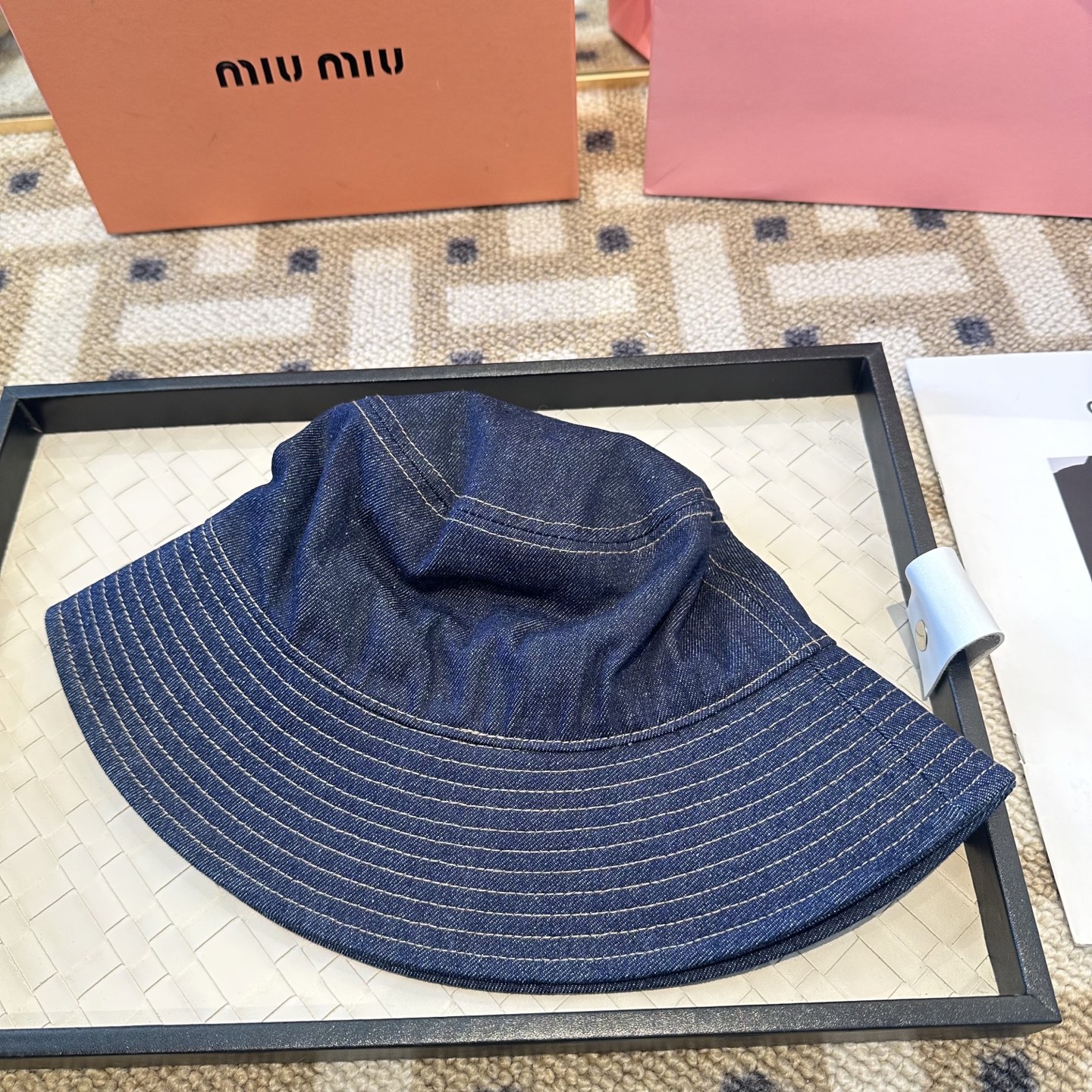 Miu Miu miumiu双面渔夫帽 开模定制，头围57cm男女通用