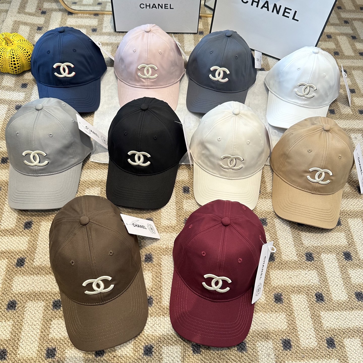 Chanel CHANEL香奈儿 新款简约刺绣logo棒球帽，新款 ， 款超好搭配，赶紧入手