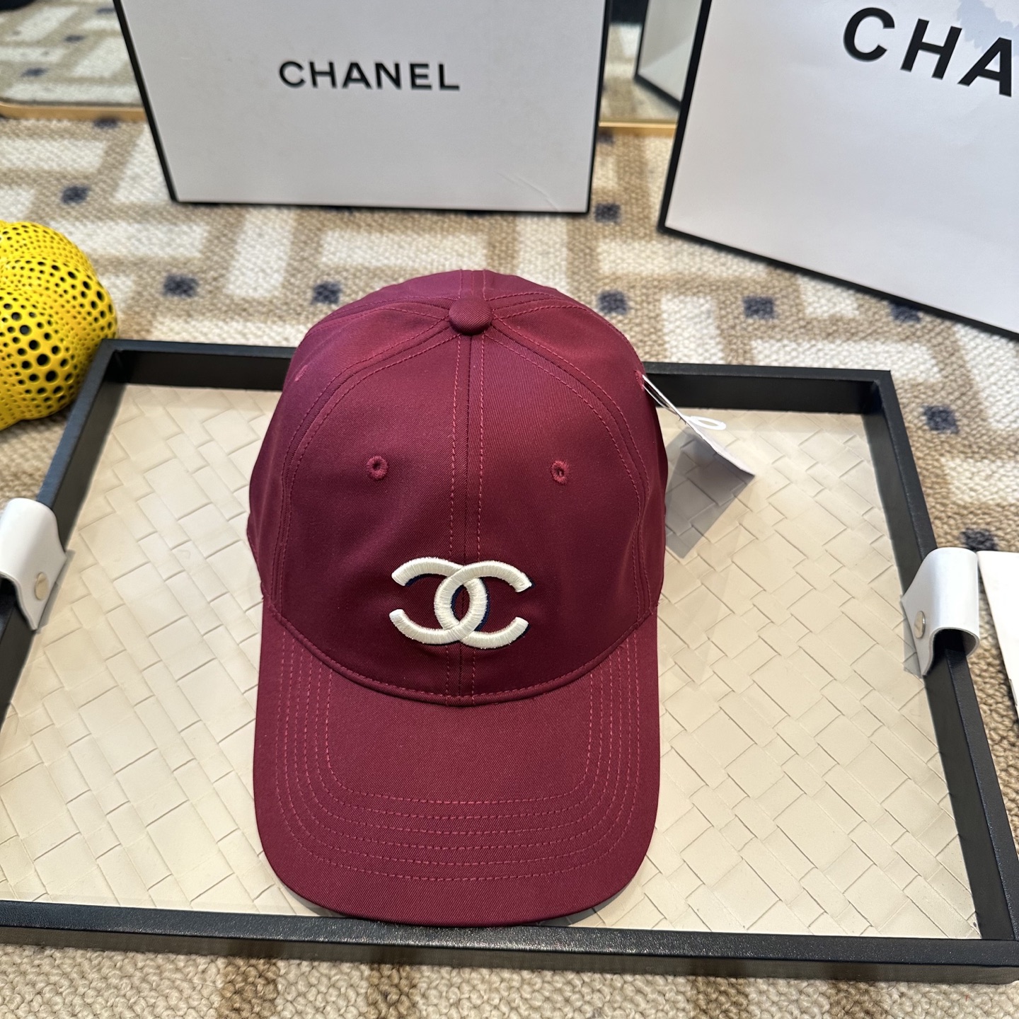 Chanel CHANEL香奈儿 新款简约刺绣logo棒球帽，新款 ， 款超好搭配，赶紧入手