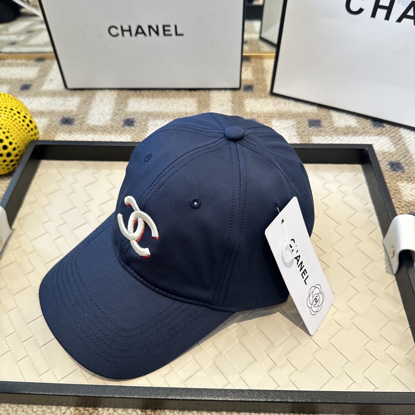 Chanel CHANEL香奈儿 新款简约刺绣logo棒球帽，新款 ， 款超好搭配，赶紧入手
