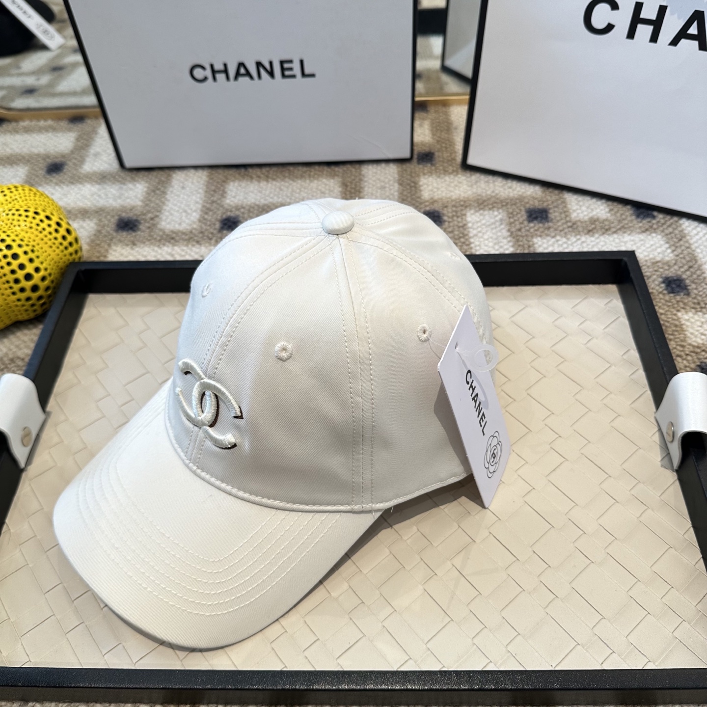 Chanel CHANEL香奈儿 新款简约刺绣logo棒球帽，新款 ， 款超好搭配，赶紧入手