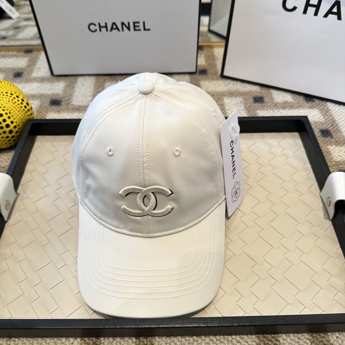 Chanel CHANEL香奈儿 新款简约刺绣logo棒球帽，新款 ， 款超好搭配，赶紧入手