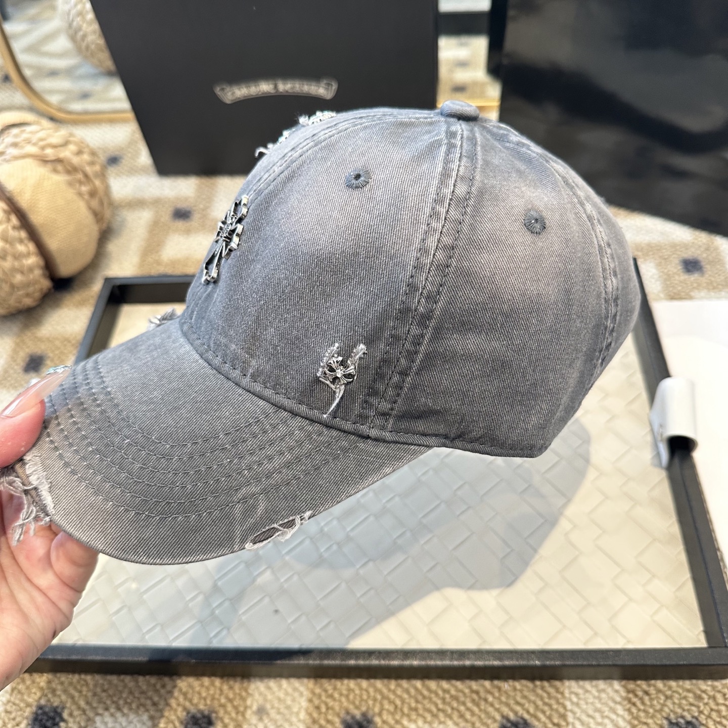 Chrome hearts 克罗心 新款十字架 高品质棒球帽，高端定制版！网红时尚博主同款！墙裂推荐！质