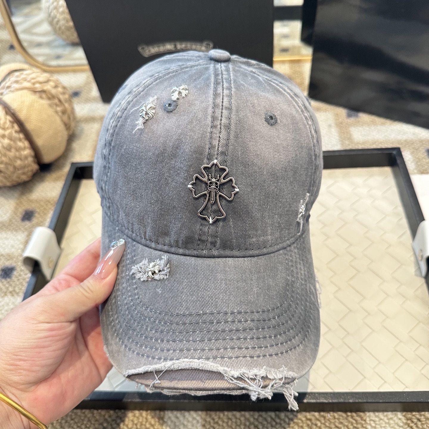 Chrome hearts 克罗心 新款十字架 高品质棒球帽，高端定制版！网红时尚博主同款！墙裂推荐！质