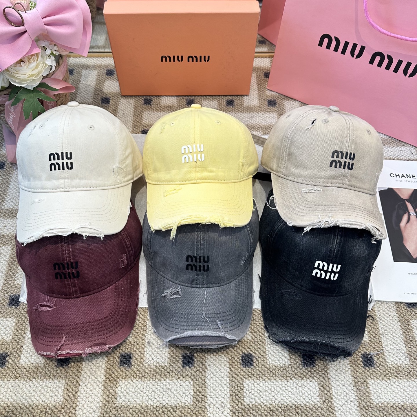 谬谬miumiu 原单 新款棒球帽，正品开模订制，原版做工细致质量超赞！