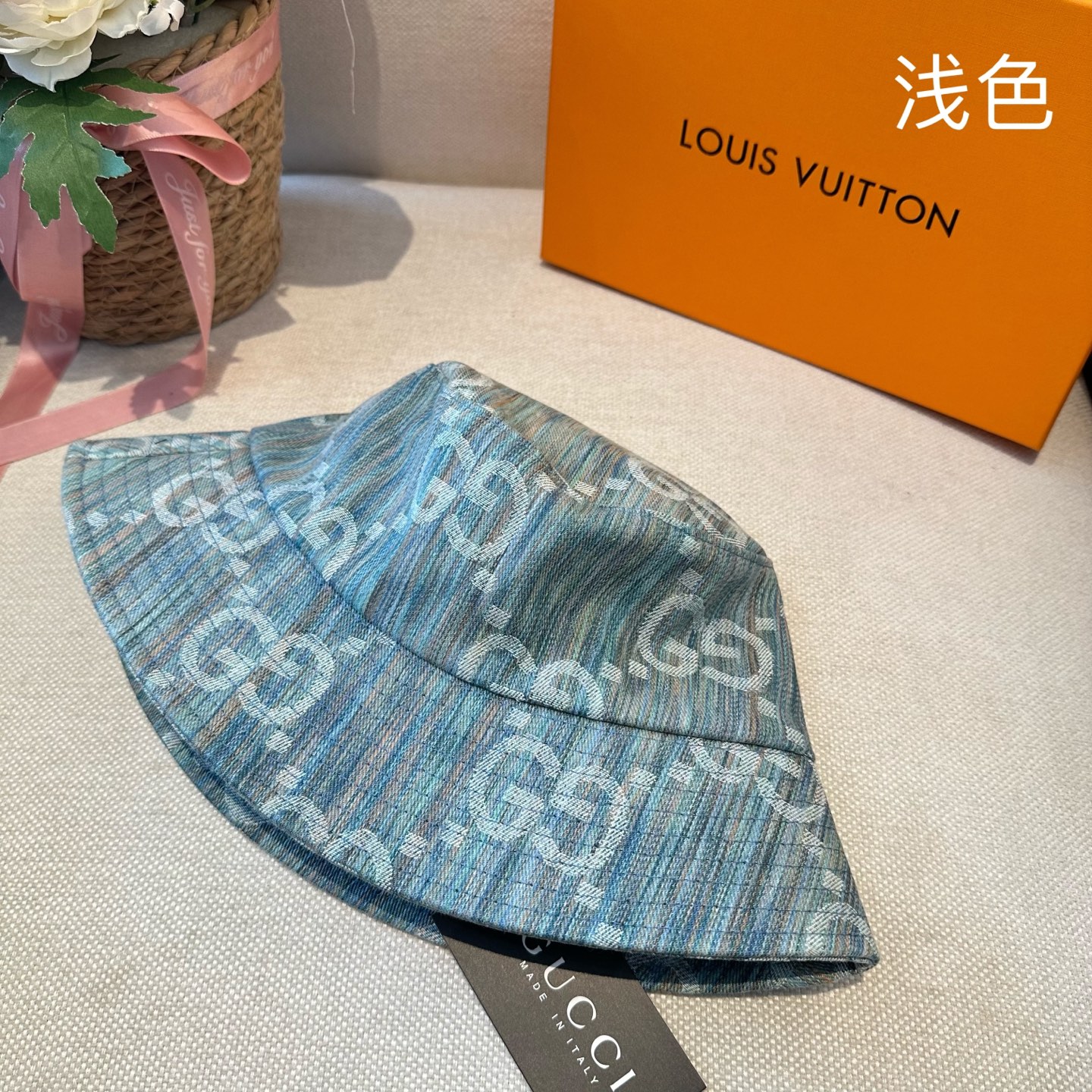 Gucci GUCCI古奇 2026新款可遮阳帽女透气渔夫帽