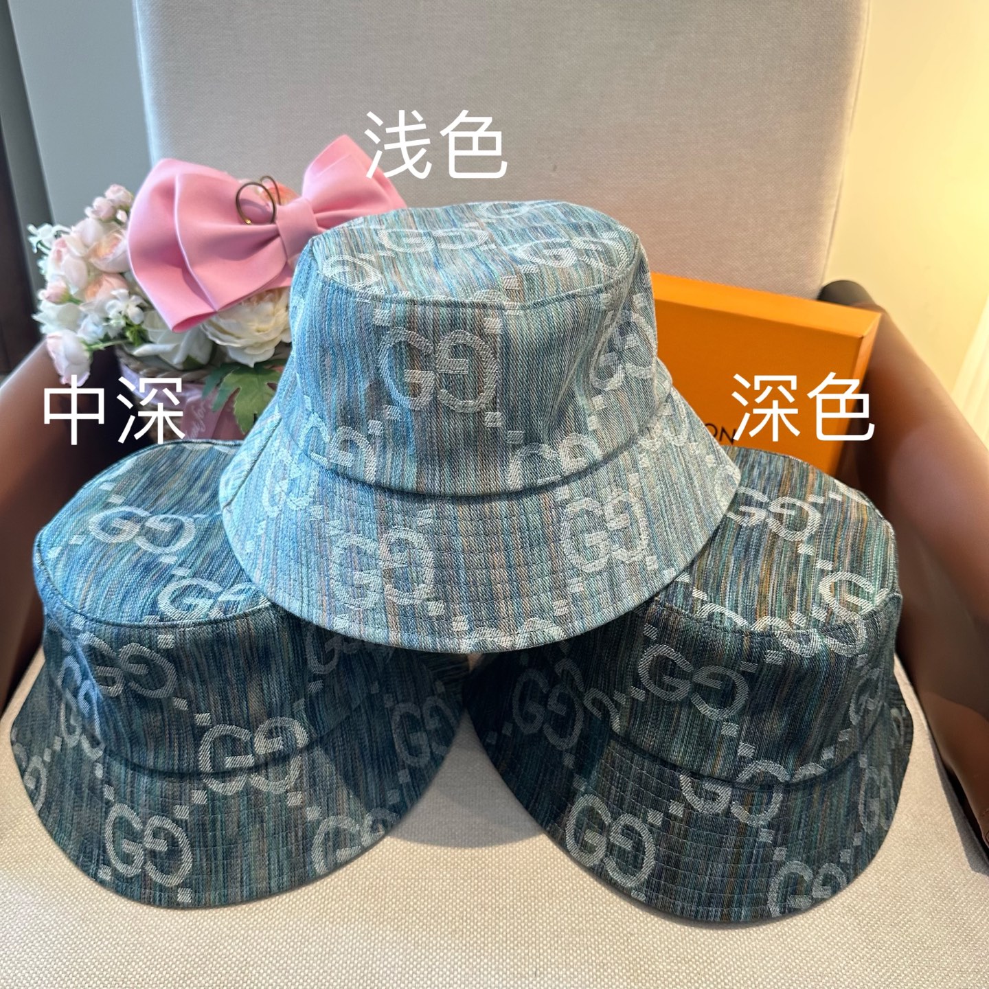Gucci GUCCI古奇 2026新款可遮阳帽女透气渔夫帽