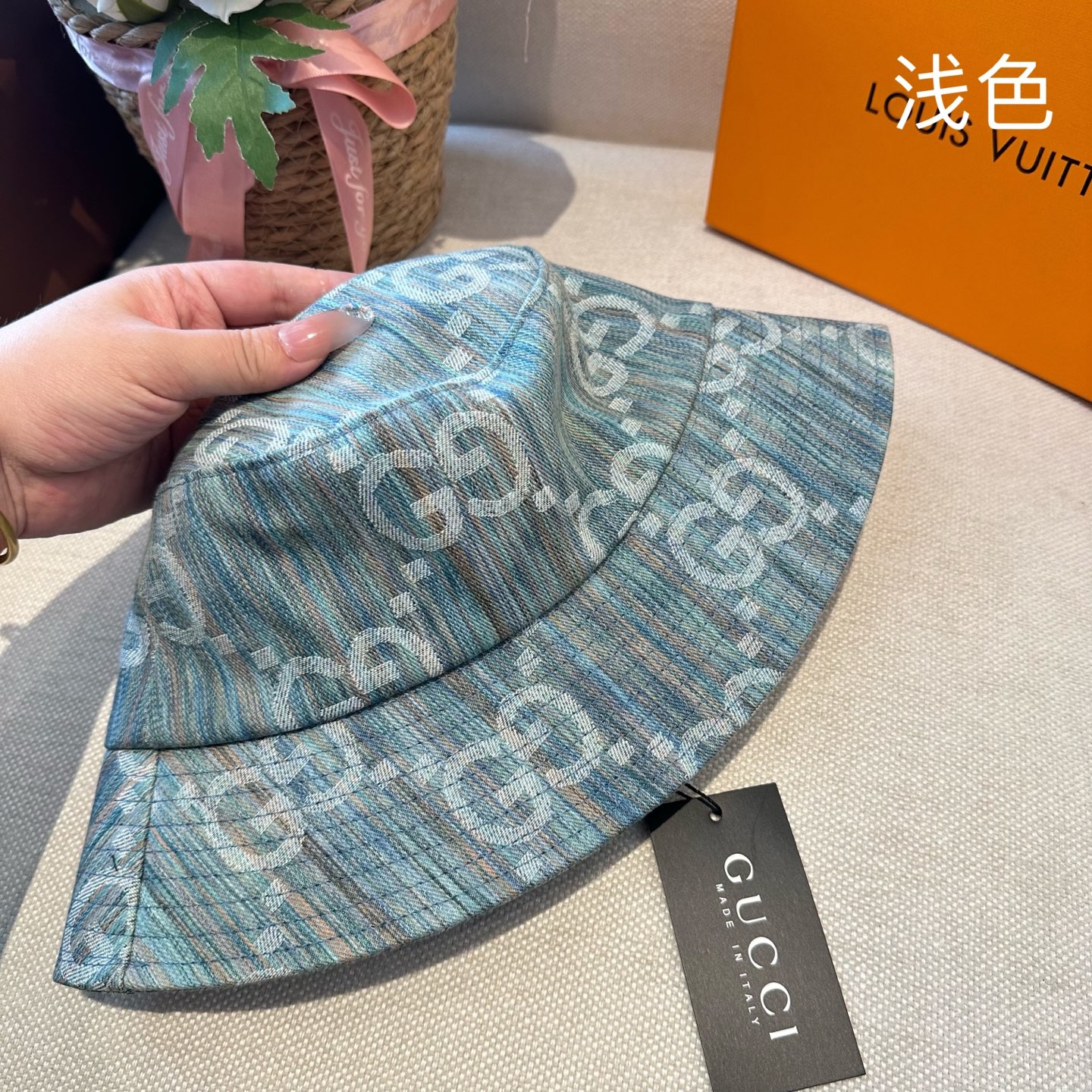 GUCCI古奇 2026新款可遮阳帽女透气渔夫帽度假旅游拍照时尚搭子