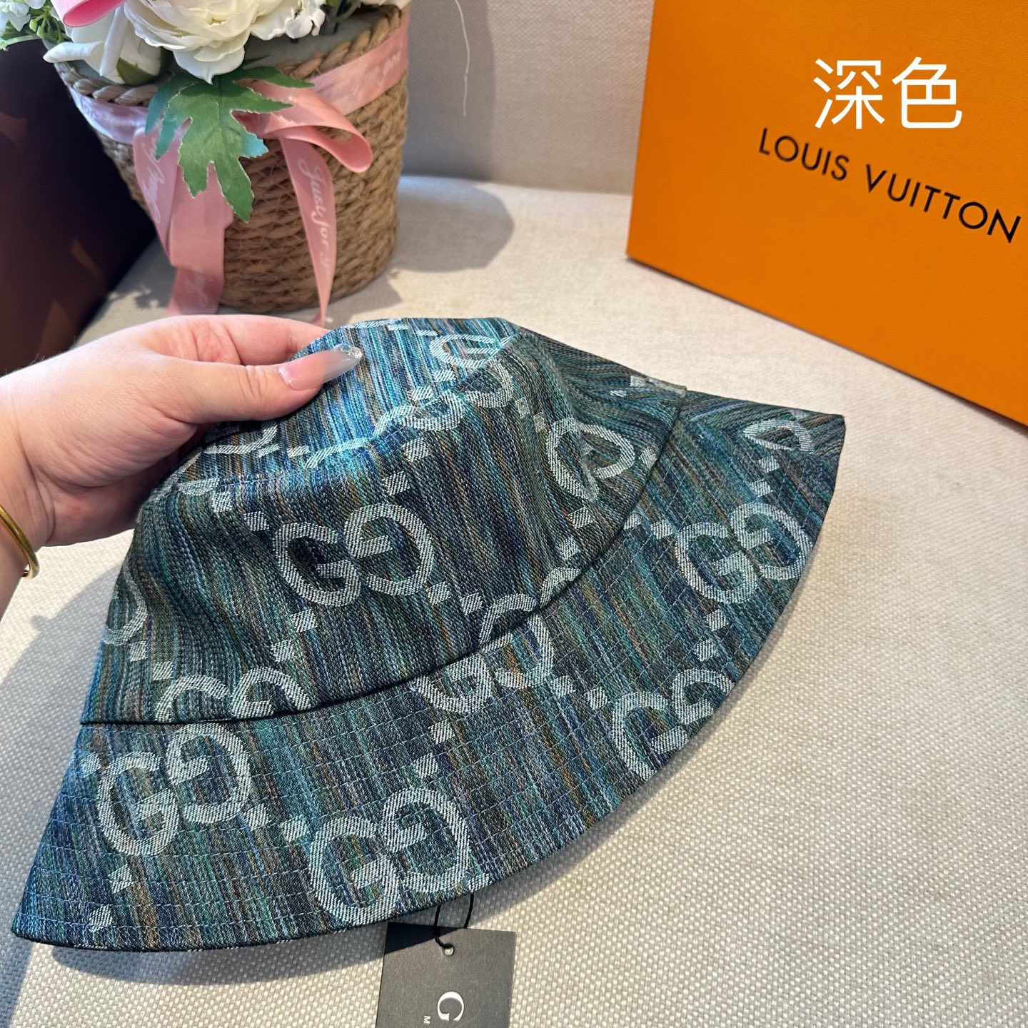 Gucci GUCCI古奇 2026新款可遮阳帽女透气渔夫帽