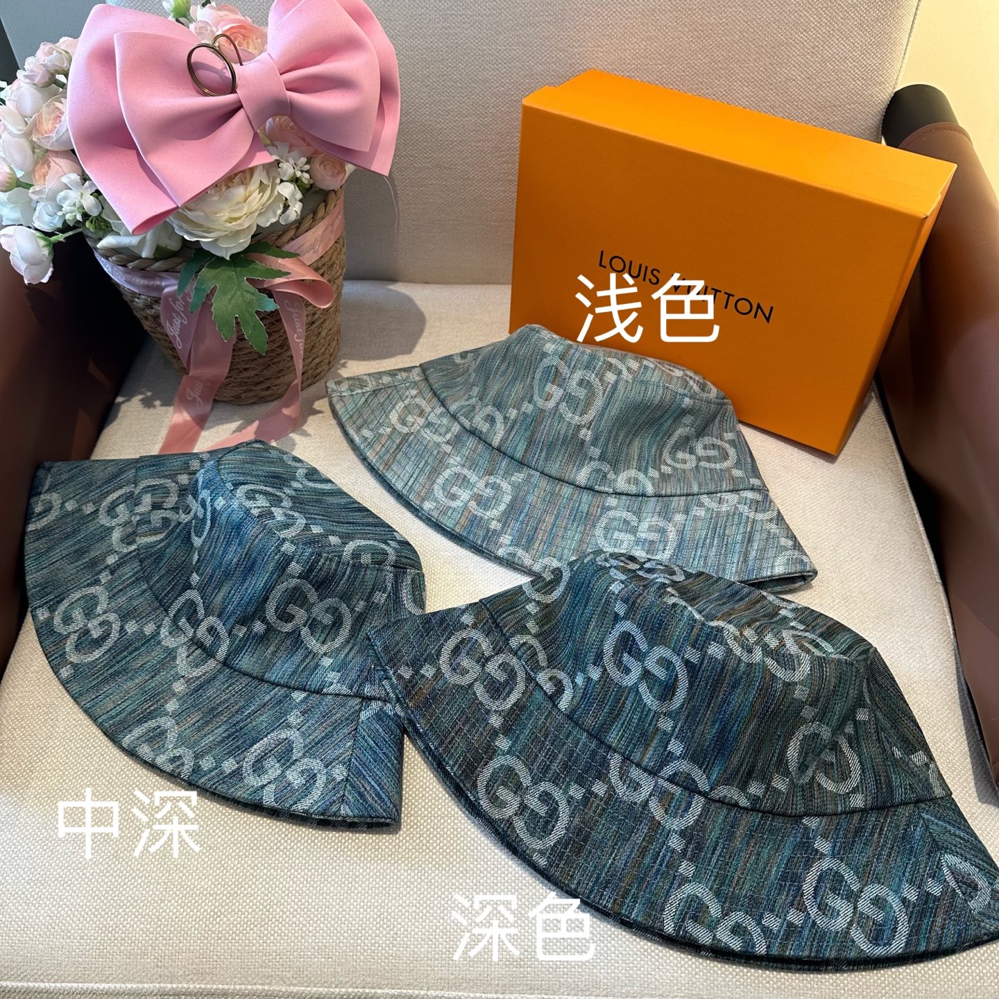 Gucci GUCCI古奇 2026新款可遮阳帽女透气渔夫帽
