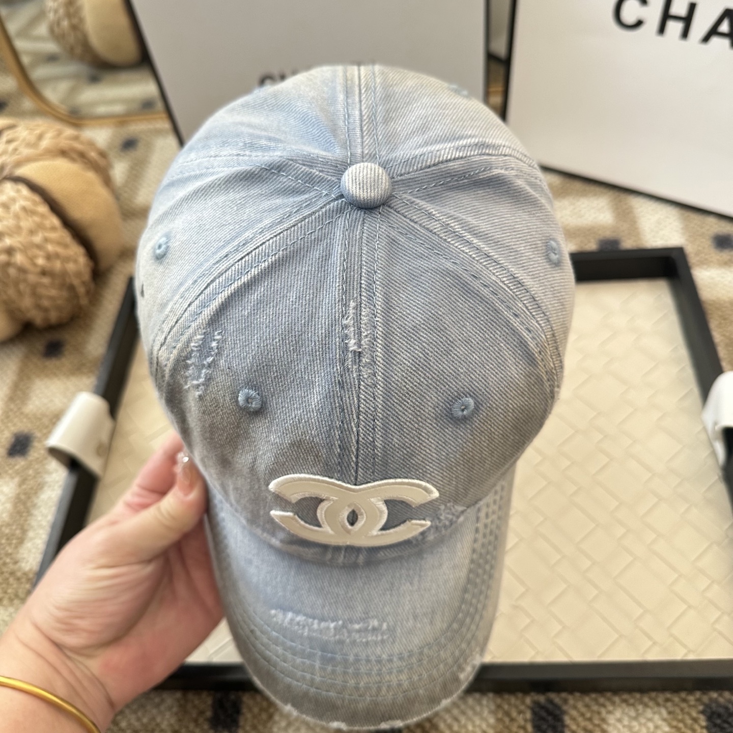 Chanel CHANEL香奈儿 新款简约棒球帽，新款 ， 款超好搭配，赶紧入手