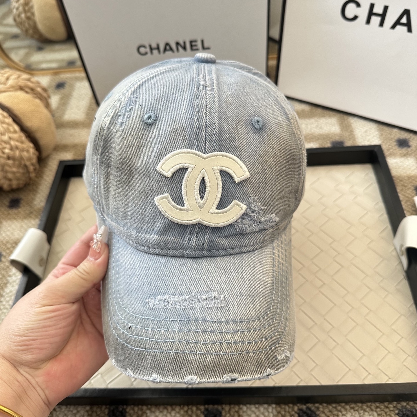 Chanel CHANEL香奈儿 新款简约棒球帽，新款 ， 款超好搭配，赶紧入手