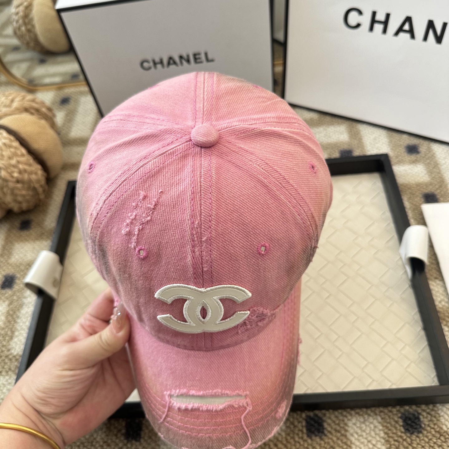 Chanel CHANEL香奈儿 新款简约棒球帽，新款 ， 款超好搭配，赶紧入手