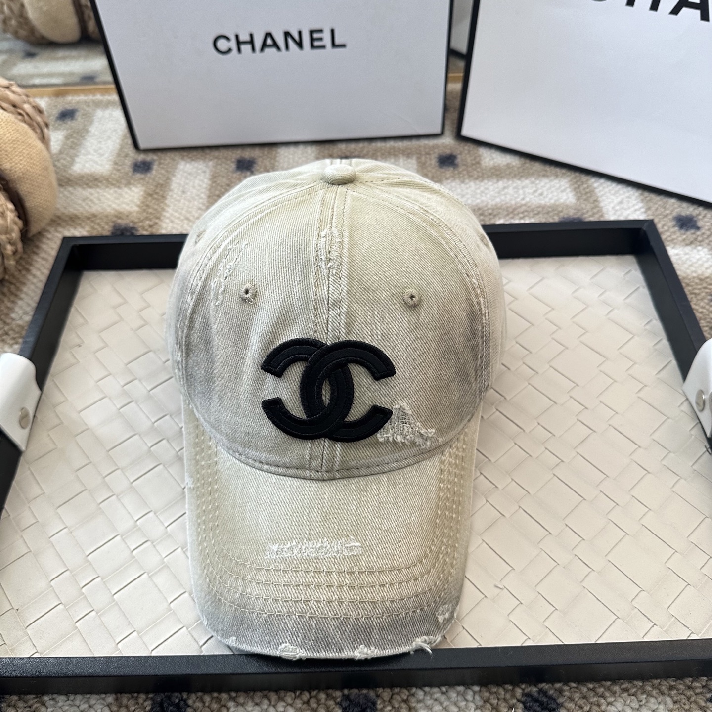 Chanel CHANEL香奈儿 新款简约棒球帽，新款 ， 款超好搭配，赶紧入手